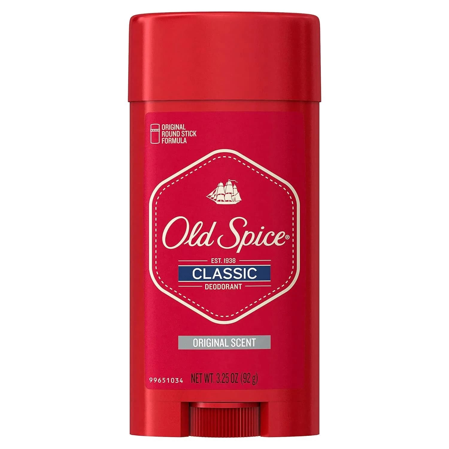 Old Spice Classic Deodorant for Men, Original Scent, 92g (3.25 oz) | 24hr Sweat & Odor Protection - main product image