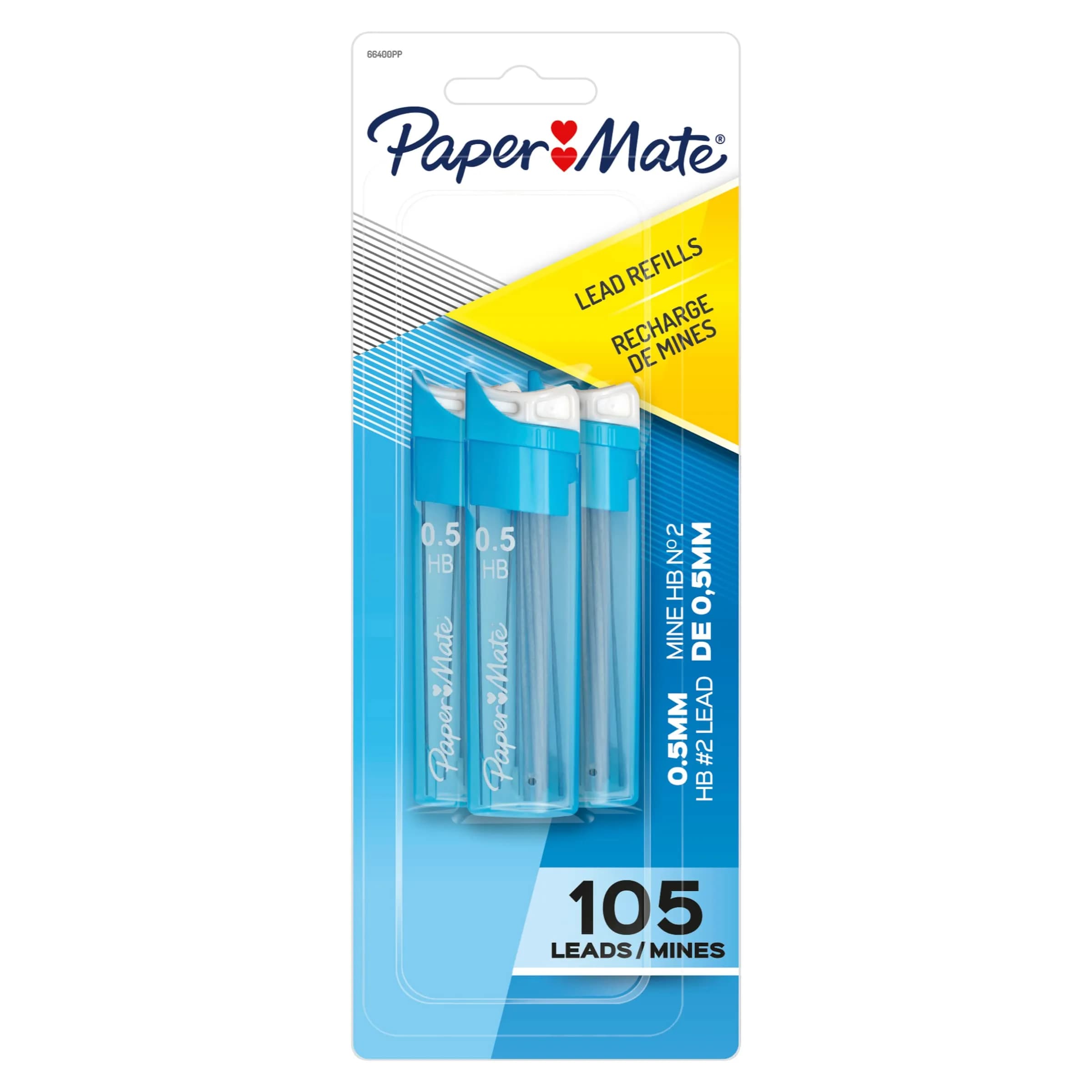 Paper Mate Mechanical Pencil Refills 0.5mm HB #2 | Long Lead for Standardized Tests & Office Use