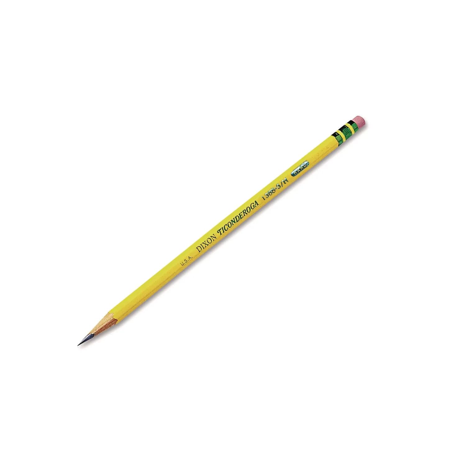 Ticonderoga Wood-Cased Pencils Unsharpened #3 H Hard Yellow 12 Count - main product image