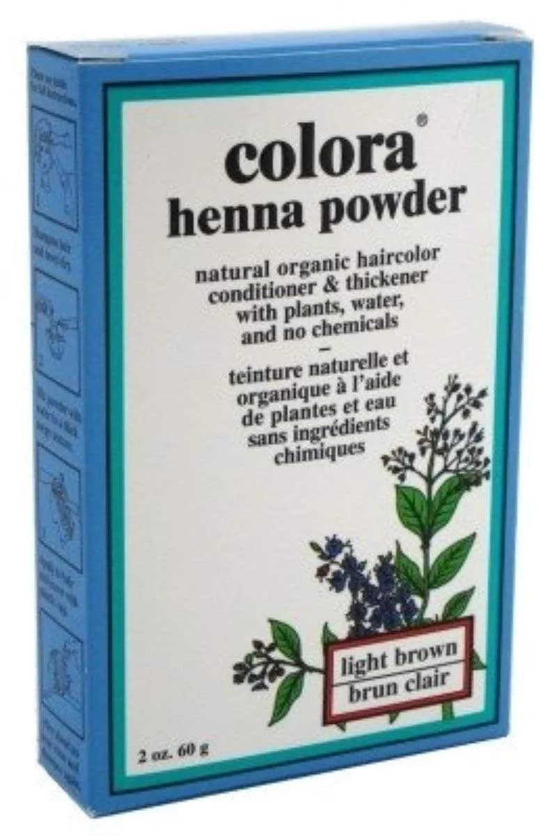 Colora Henna Powder Light Brown 56g (2 Ounce) | Natural Organic Hair Color for Conditioning