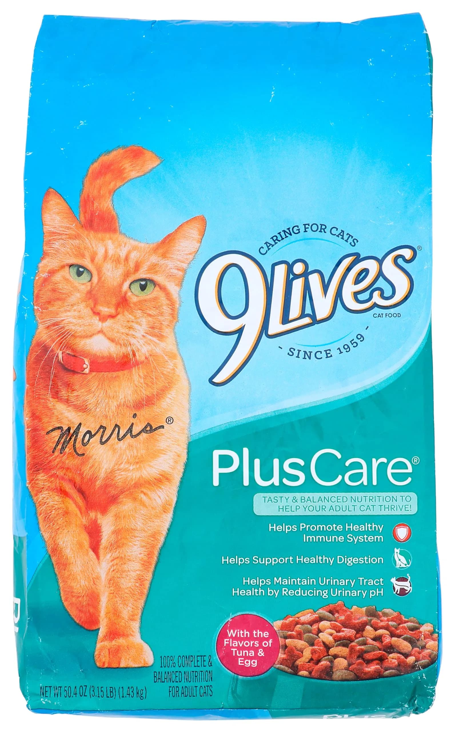 9Lives Plus Care - Tuna & Egg - 3.5 lb | Supports Digestive & Urinary Health