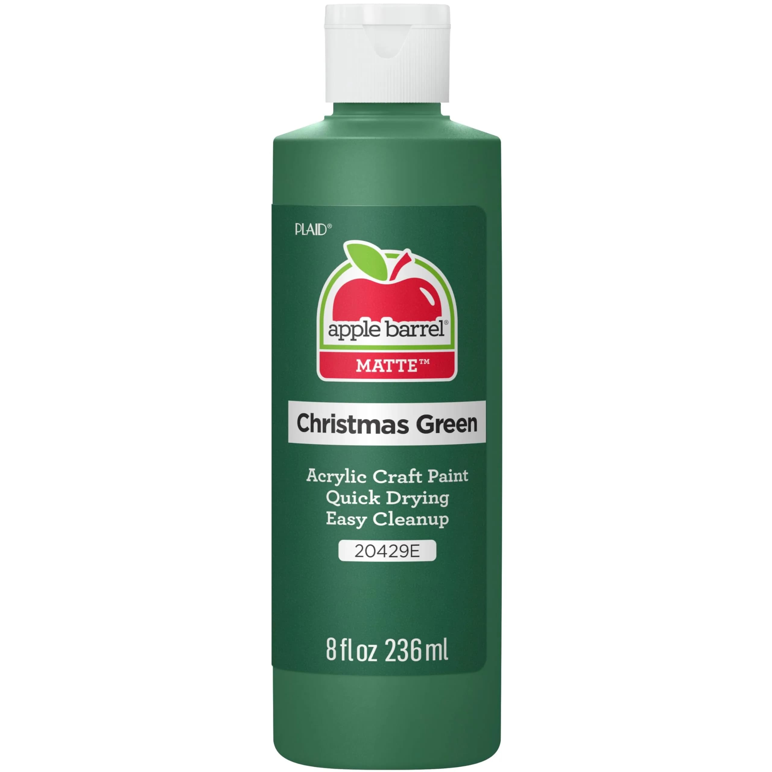 Apple Barrel Acrylic Paint, Christmas Green, 236ml (8 fl oz) | Non-Toxic, Matte Finish - main product image