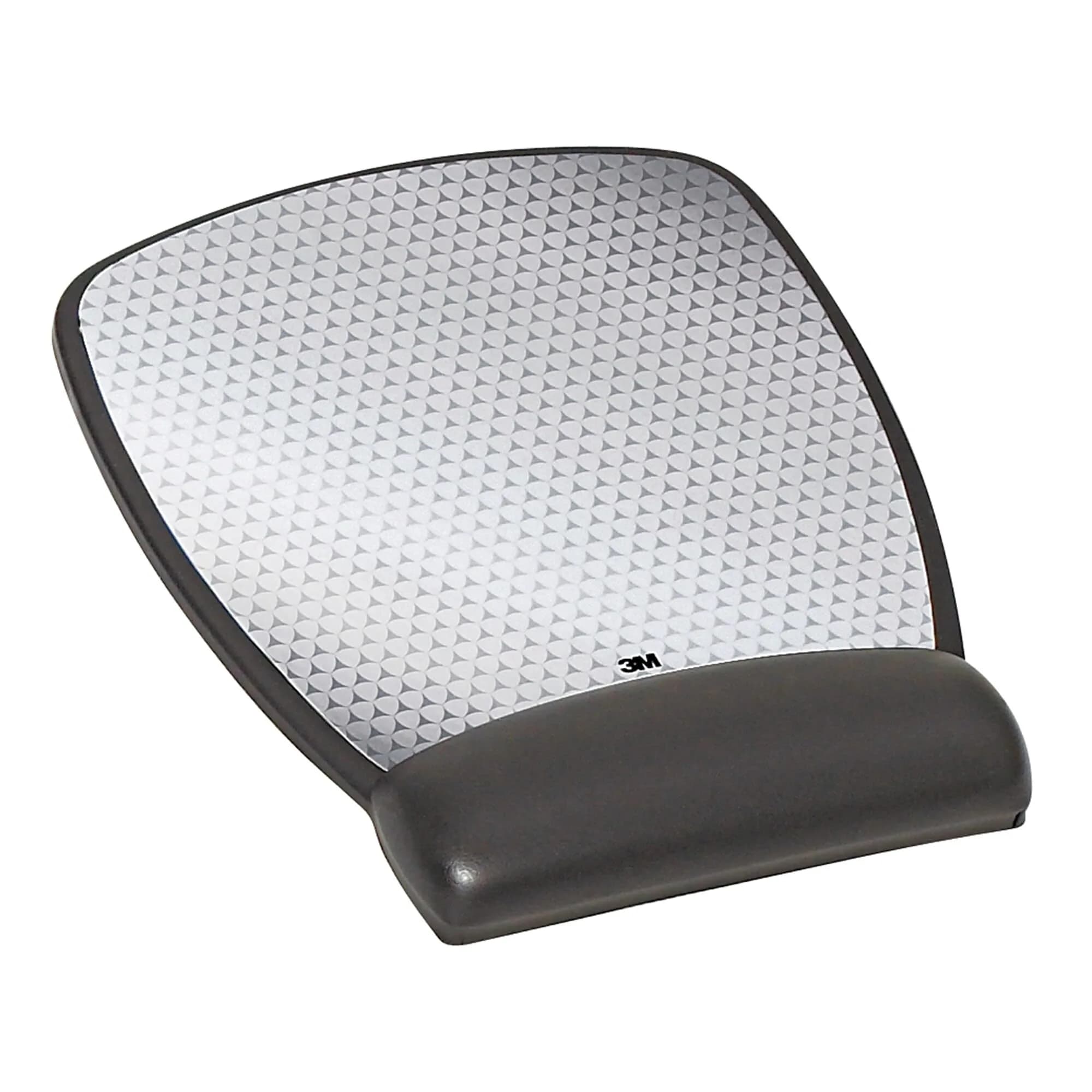 3M Precise Mouse Pad with Gel Wrist Rest, Vertex, 8.6 in x 6.8 in | Precise optical surface, antimicrobial support, ergonomic design