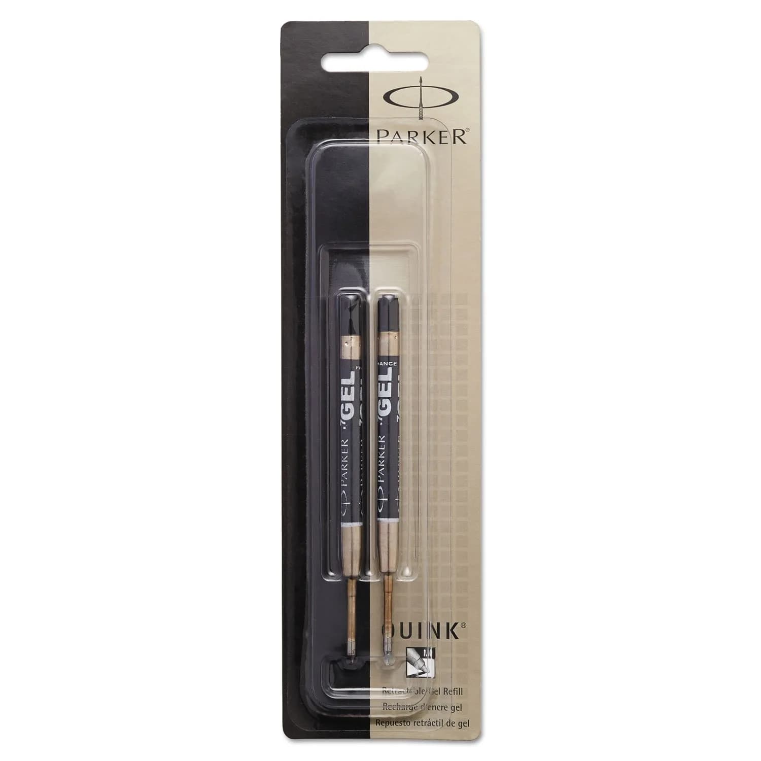 Parker Quink Gel Ink Refills Medium Tip Black | Reliable Writing Performance - main product image