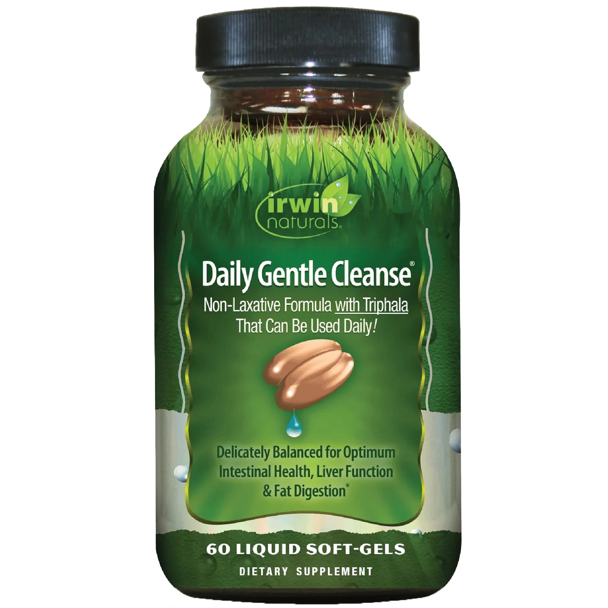 Irwin Naturals Daily Gentle Cleanse 60 Liquid Soft-Gels | Ayurvedic & Western Digestive Support - main product image