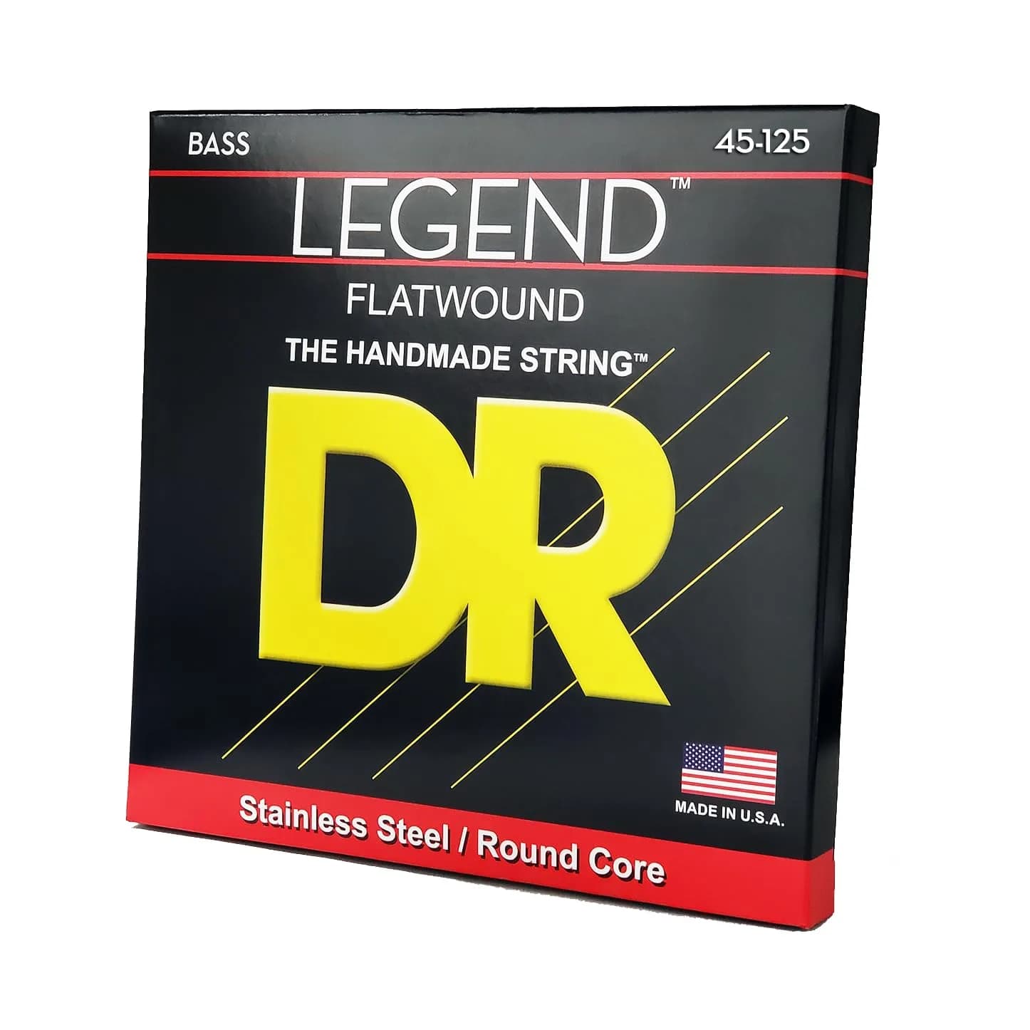 DR Strings Legend Polished Flatwound Stainless Steel Bass Strings 5-String Medium 45-125 (FL5-45) | Warm Mellow Tone - main product image