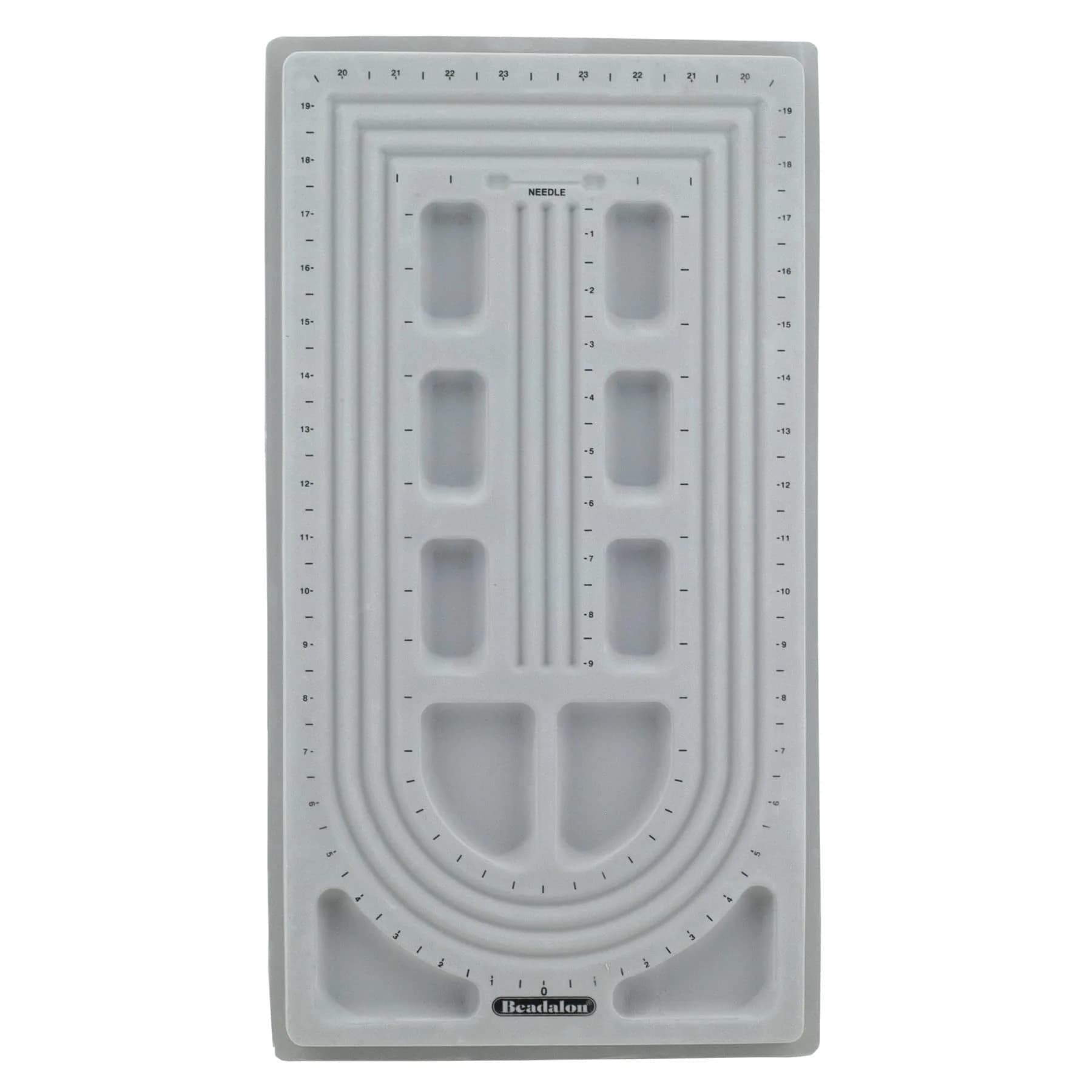 Beadalon Professional Bead Board with Case, 46 inch U Shape | Flocked Grey Surface for Jewelry Making - main product image