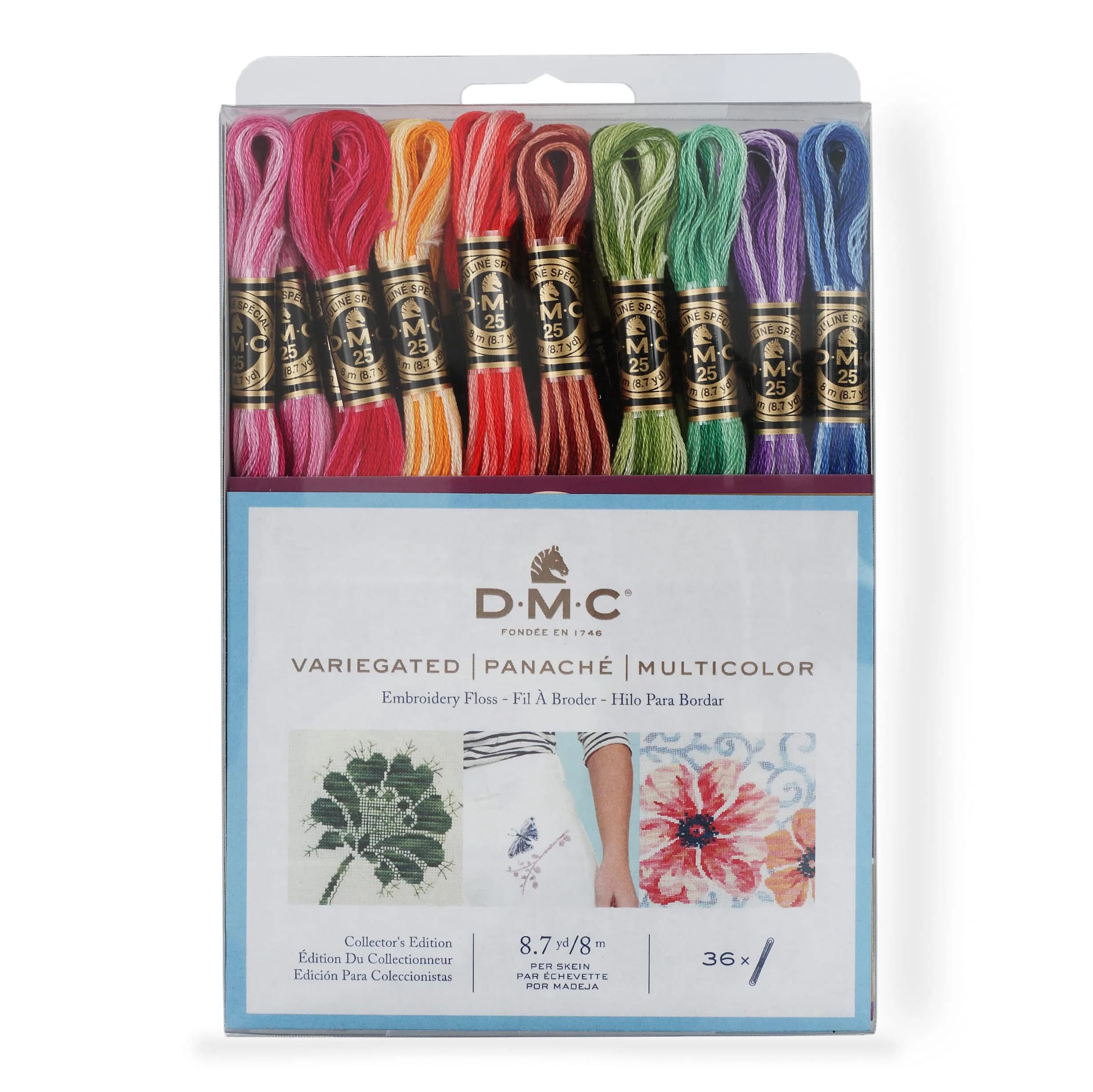 DMC Variegated Embroidery Floss Pack - 36 Skeins (8.7 Yards Each) | 310+ Total Yards for Detailed Needlework - main product image