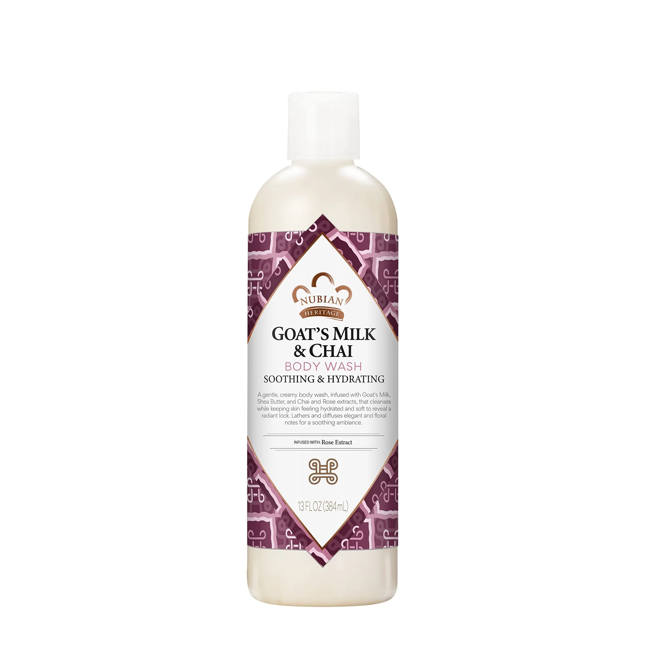 Nubian Heritage Goats Milk and Chai Body Wash 384ml (13 Fl Oz) | Soothing & Hydrating Body Cleanser - main product image