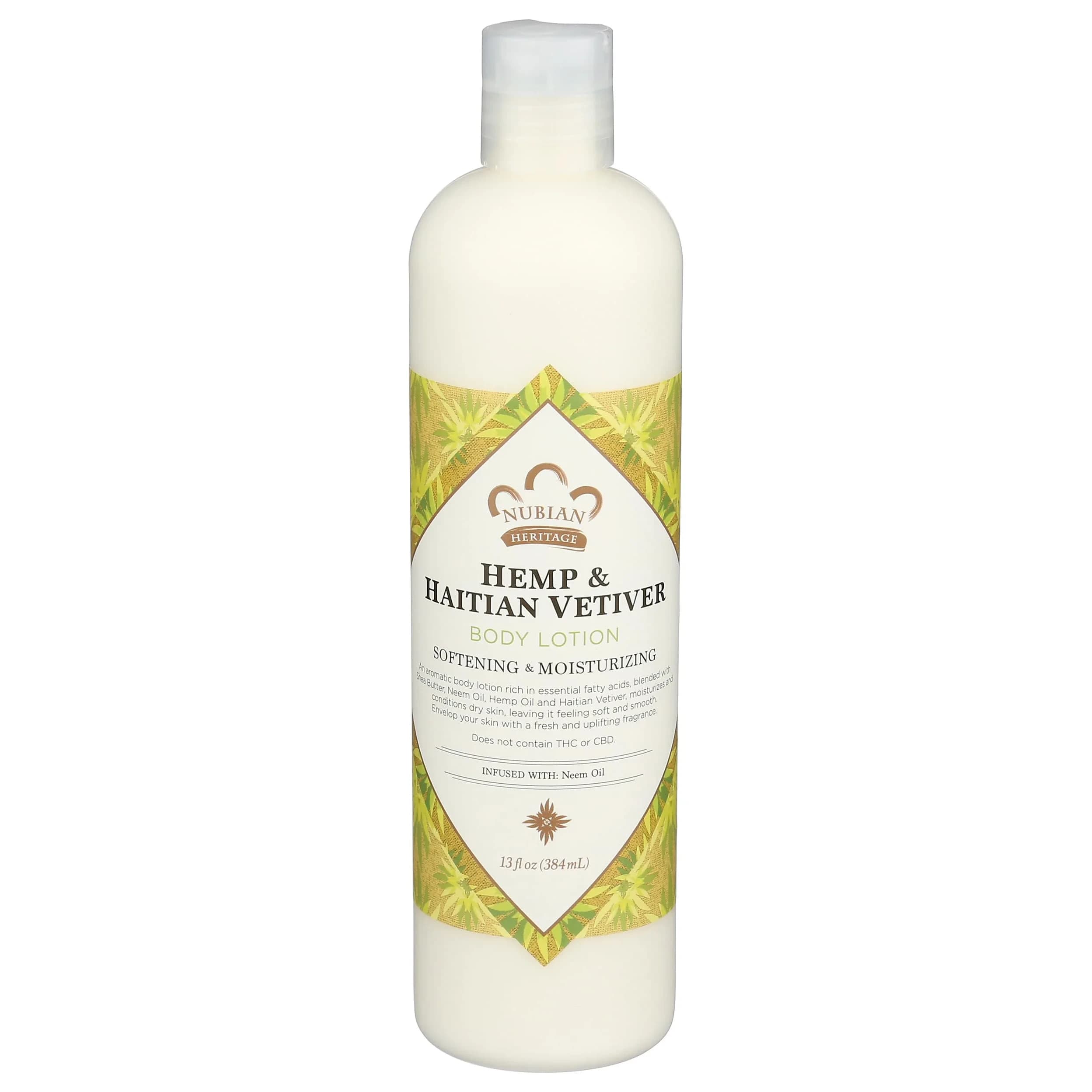Nubian Heritage Indian Hemp & Haitian Vetiver Body Lotion 384ml (13 Fl Oz) | Hydrates Skin Daily - main product image