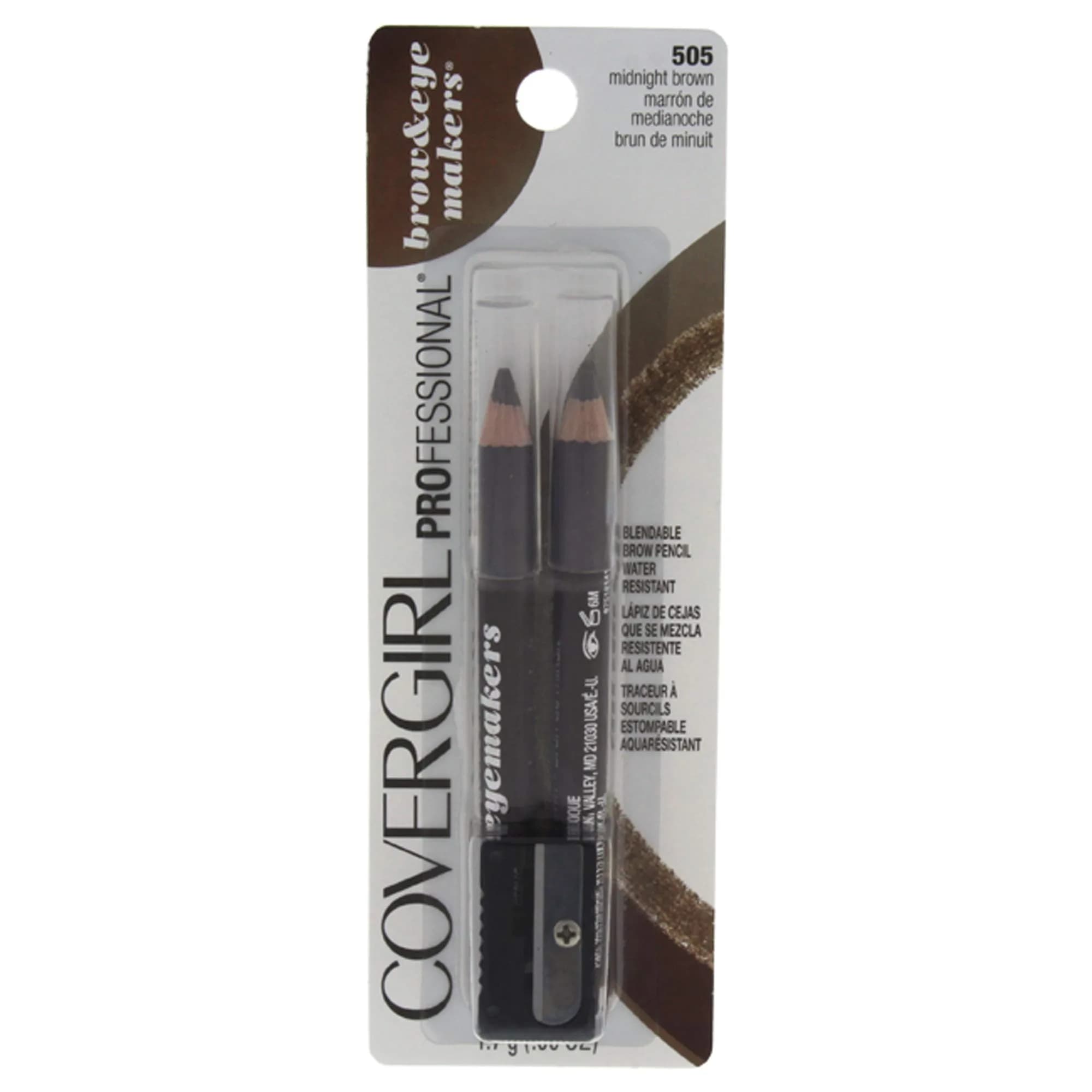 COVERGIRL Easy Breezy Brow Fill + Define Brow Pencil 505 Rich Brown | Long-Lasting, Blendable, Cruelty-Free (70-120 chars)