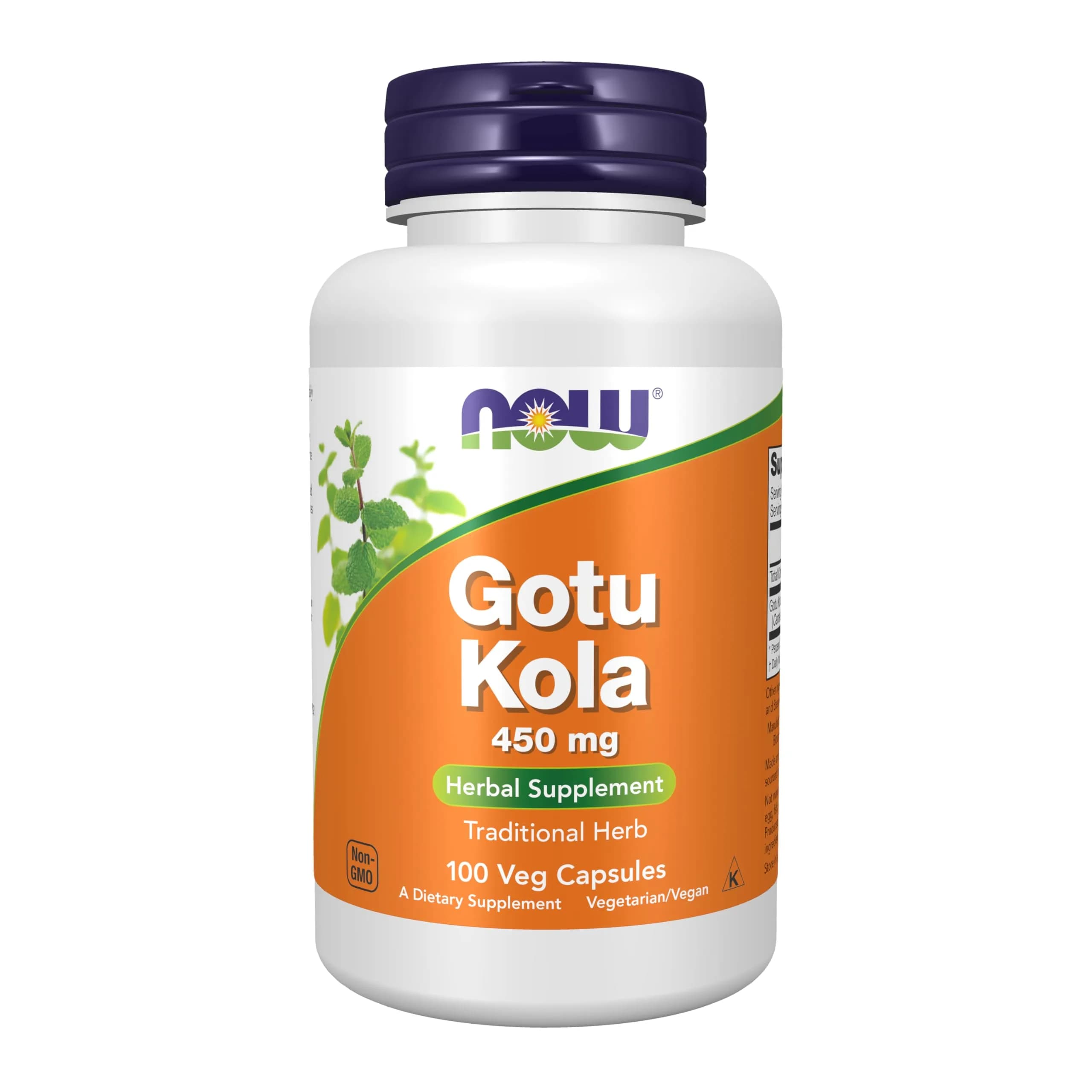 NOW Foods Gotu Kola Herbal Supplement 450 mg 100 Veg Capsules | Supports Focus & Memory