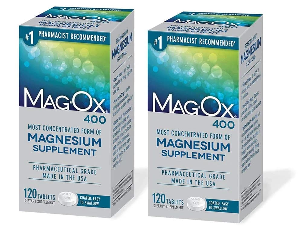 Mag-Ox 400 Magnesium Mineral Dietary Supplement Tablets 483 mg | Supports Muscle & Heart Function