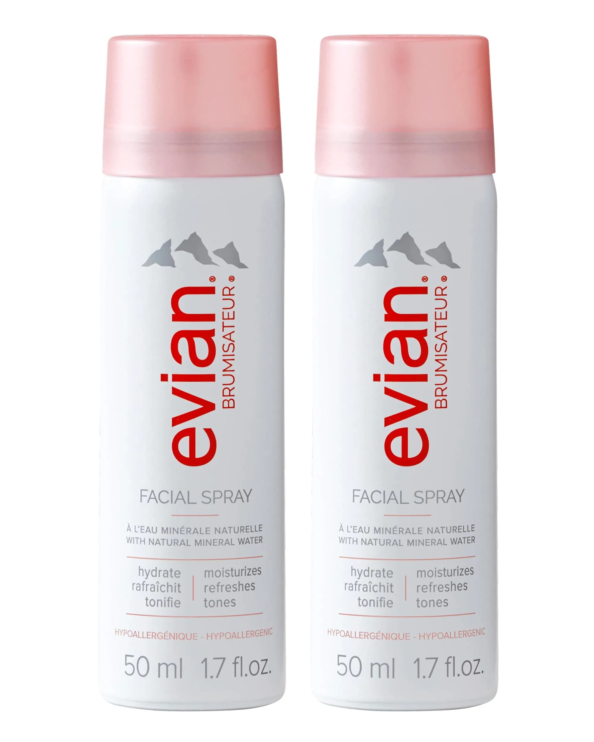 BRUMISATEUR Evian Facial Spray 100ml (3.4 Fl Oz) | Hydrating Mineral Water Mist for Face & Skin - main product image