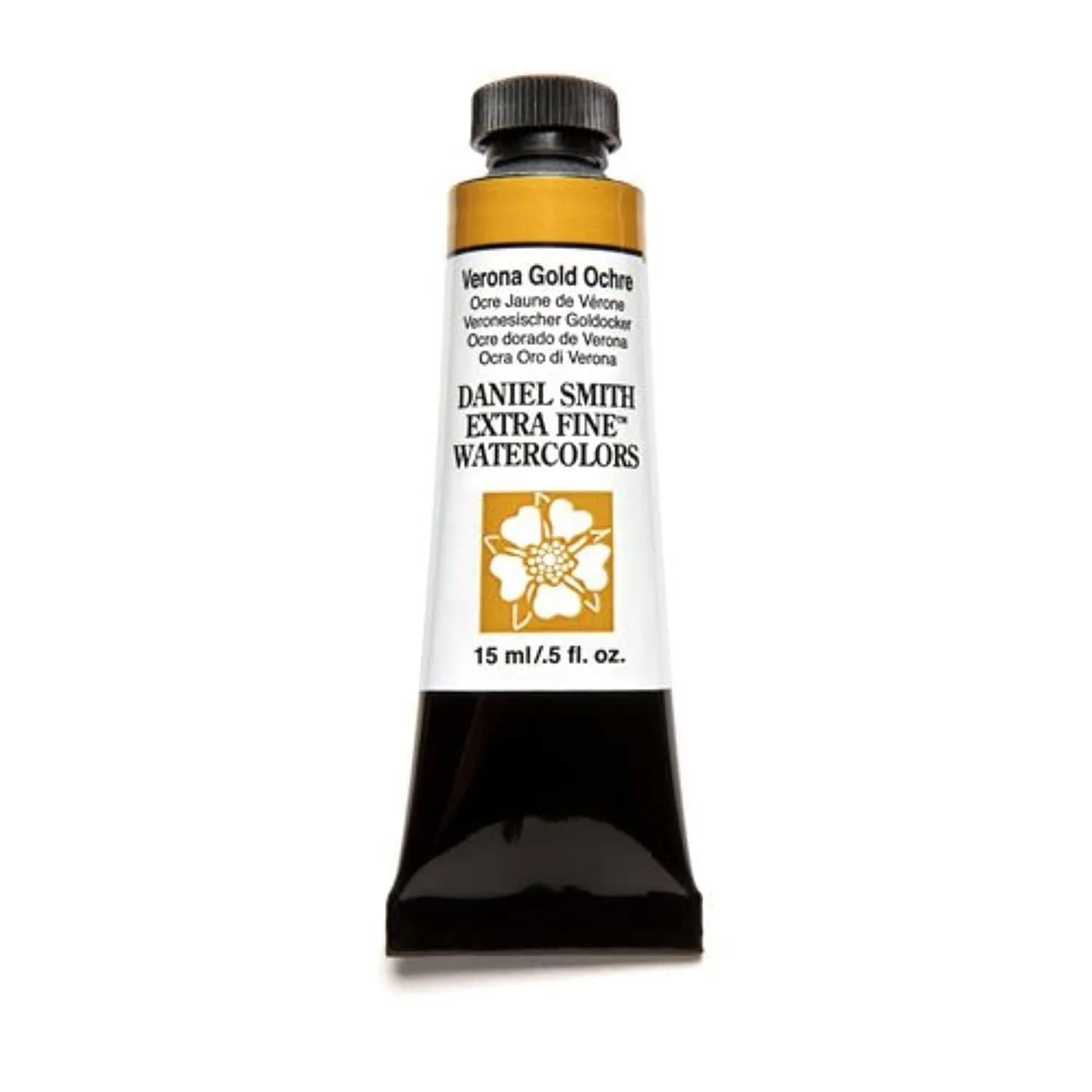 DANIEL SMITH Verona Gold Ochre Watercolor Paint 15ml (0.5 Fl Oz) | Artist Grade Pigment - main product image