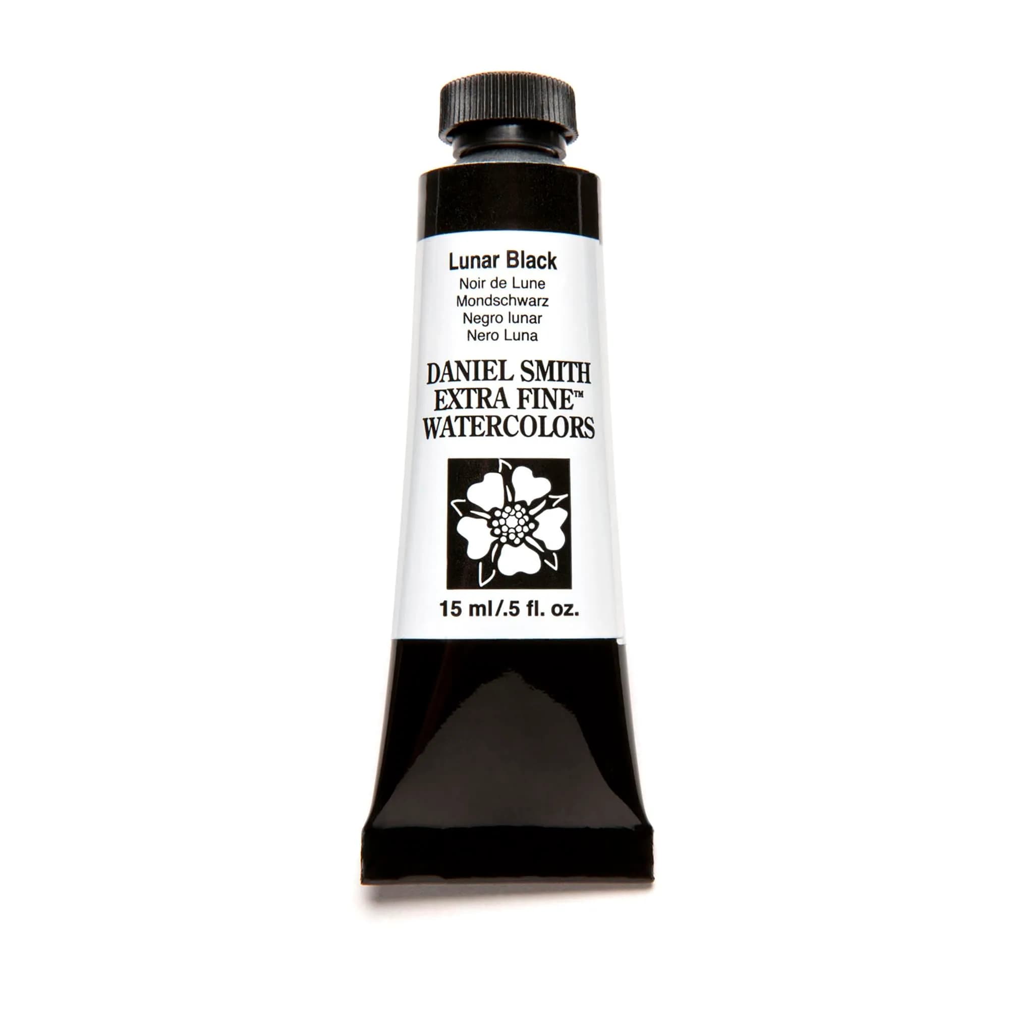 DANIEL SMITH Lunar Black Watercolor Paint 15ml (0.5 Fl Oz) | ASTM D4236 Certified - main product image