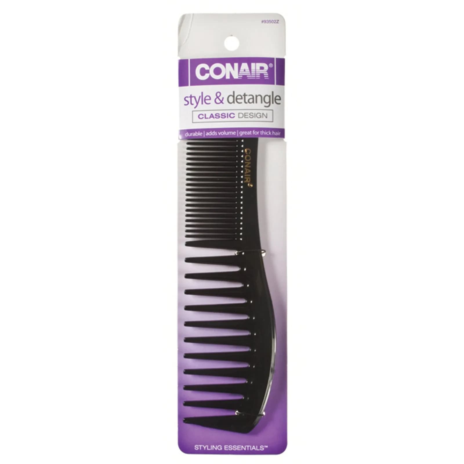 Conair Styling Essentials Wide-Tooth Lift Comb, 2.4 cm (0.94 in) Width | Lifts Hair for Volume & Styling