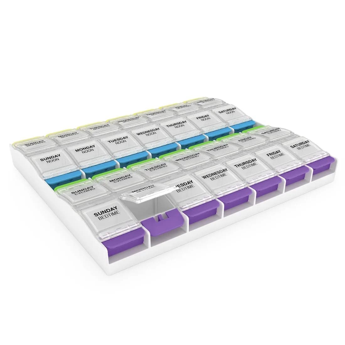 Ezy Dose Weekly Pill Organizer 4x a Day, 7-Day, 2XL | Large Compartments for Meds & Vitamins