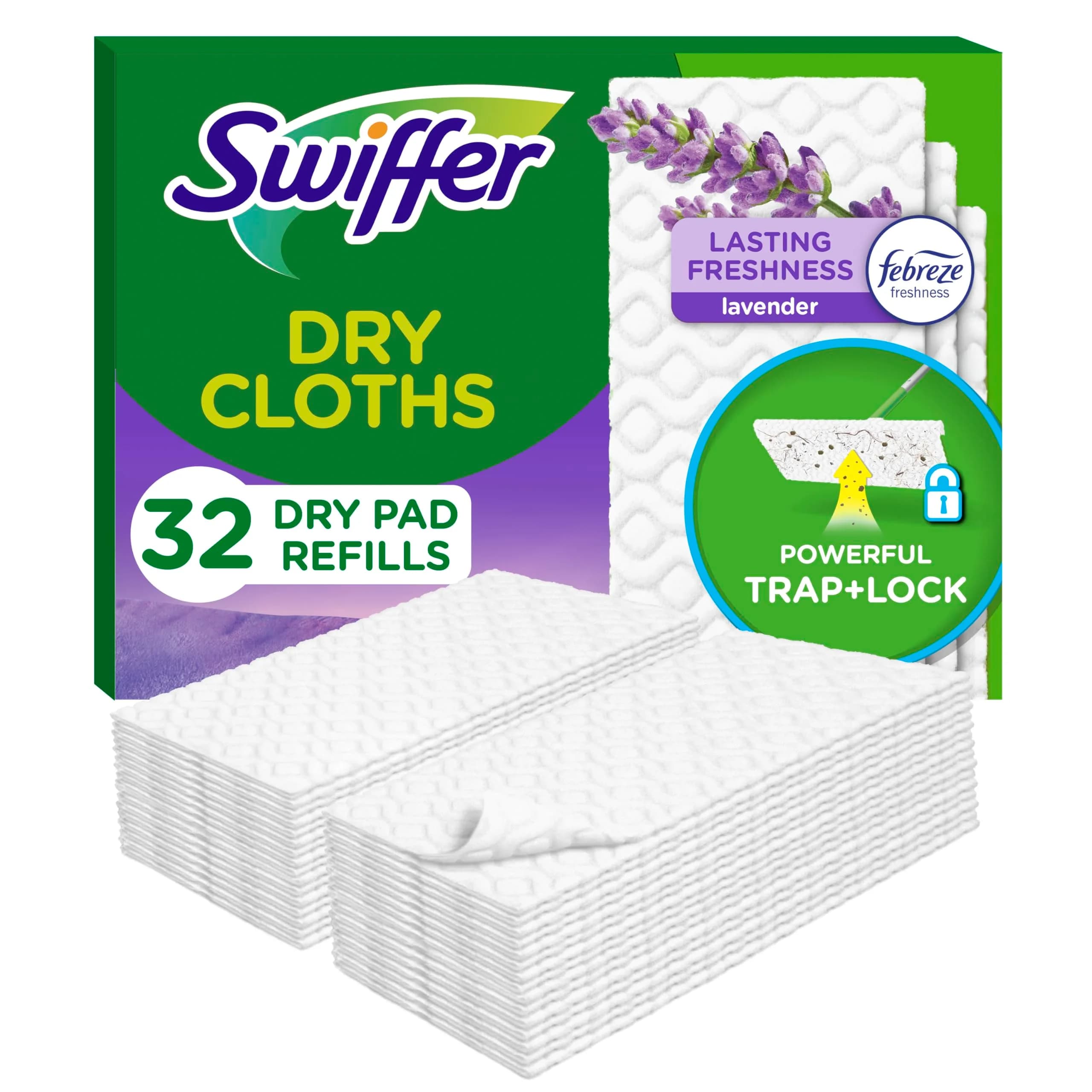 Swiffer Sweeper Dry Sweeping Pads 32 Count | Traps Dust & Allergens for Multi-Surface Floors - main product image