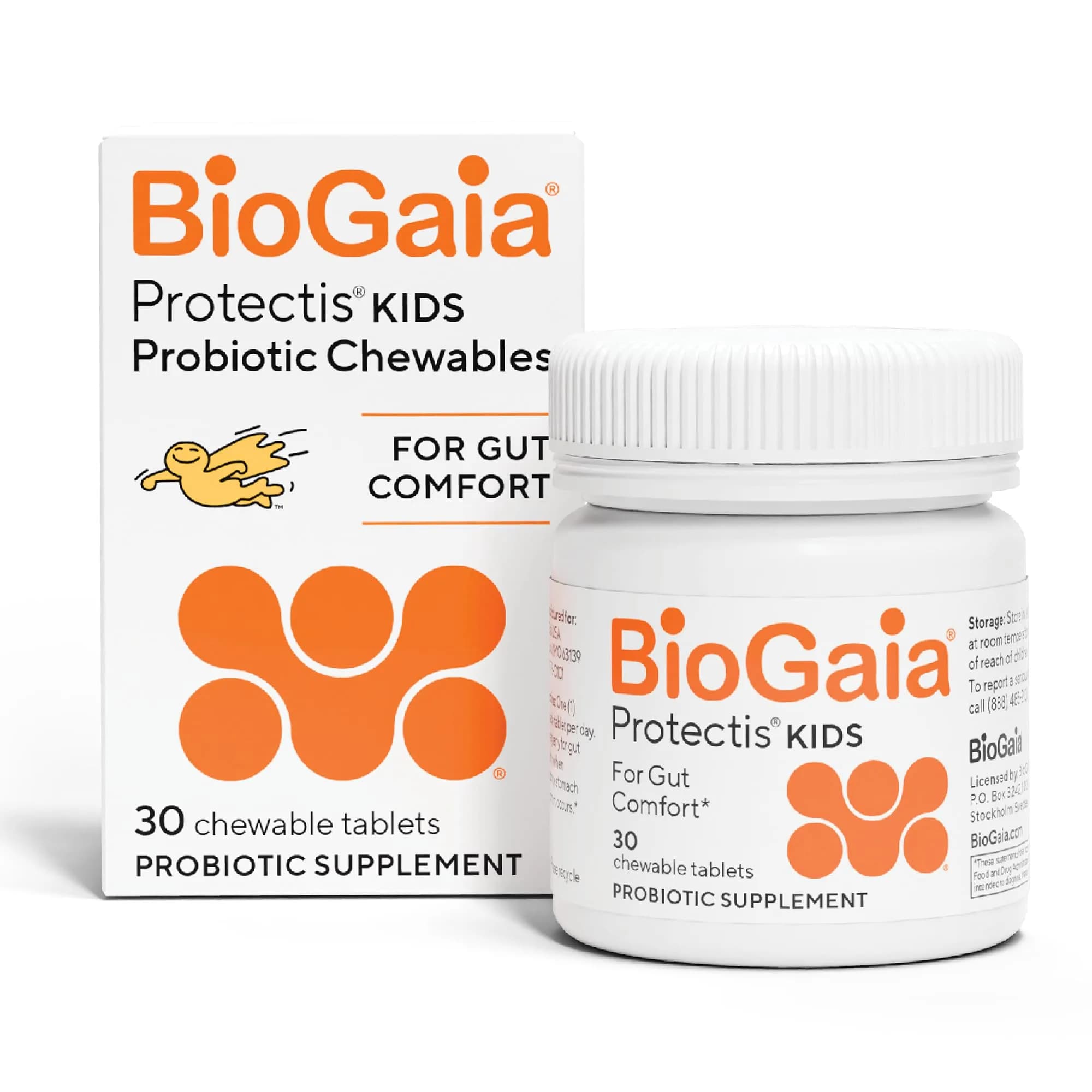 BioGaia Kids Probiotic | Ease Occasional Tummy Discomfort & Constipation | Chewable 30 Count