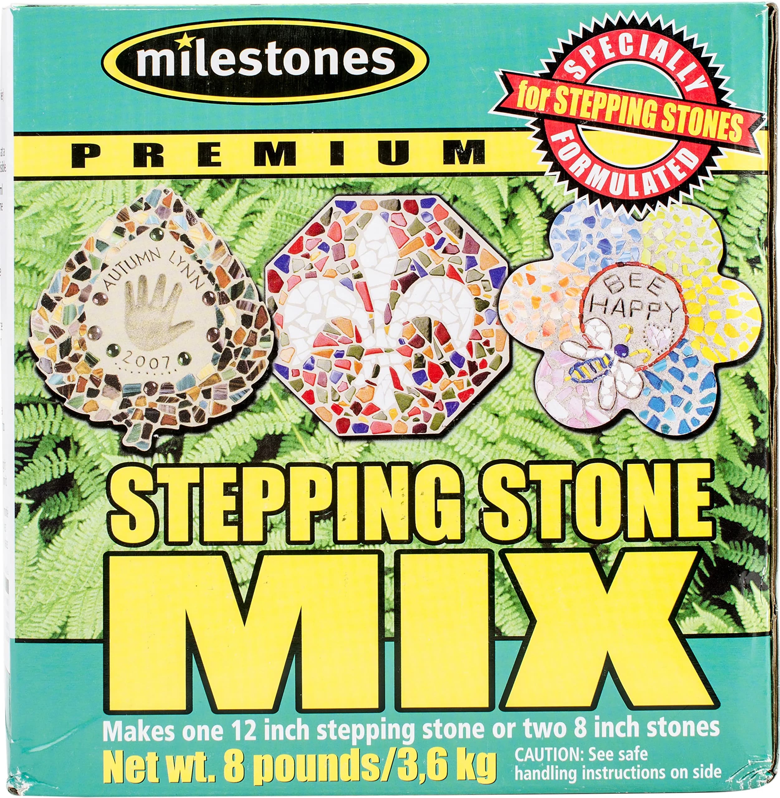 Midwest Products Milestones Premium Stepping Stone Cement Mix 8 lb | Supports DIY Projects with Professional Finish