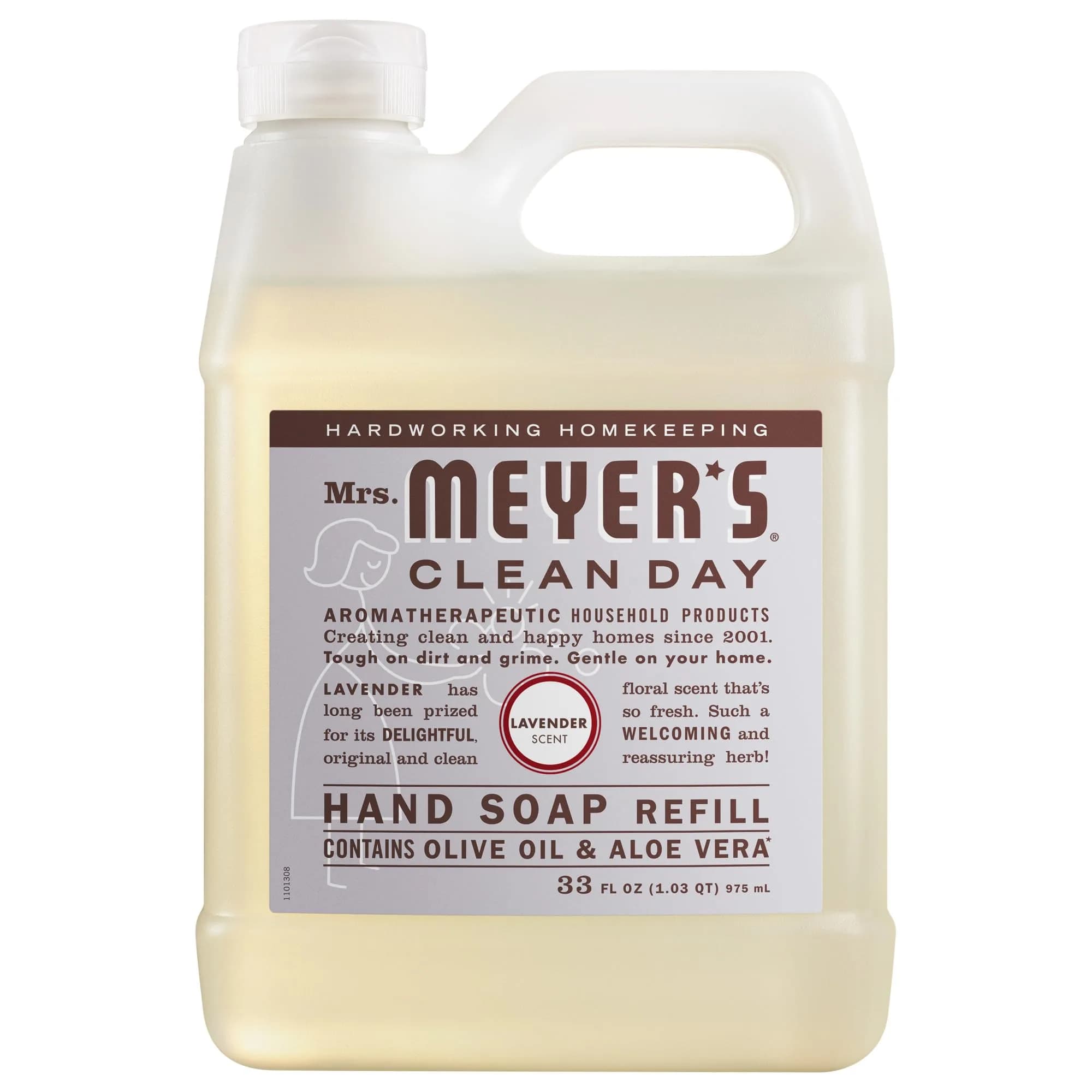 Mrs. Meyer's Clean Day Lavender Scent Hand Soap Refill 975ml (33 Fl Oz) | Gentle, Moisturizing Clean - main product image