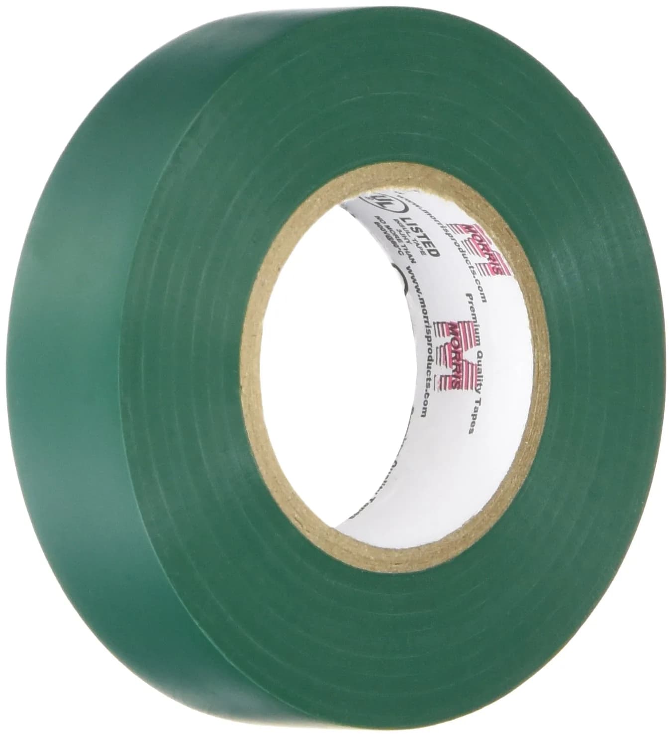 Morris Vinyl Electrical Tape 66' Green | 7 Mil PVC, 3/4" Wide, 1-Pack - main product image
