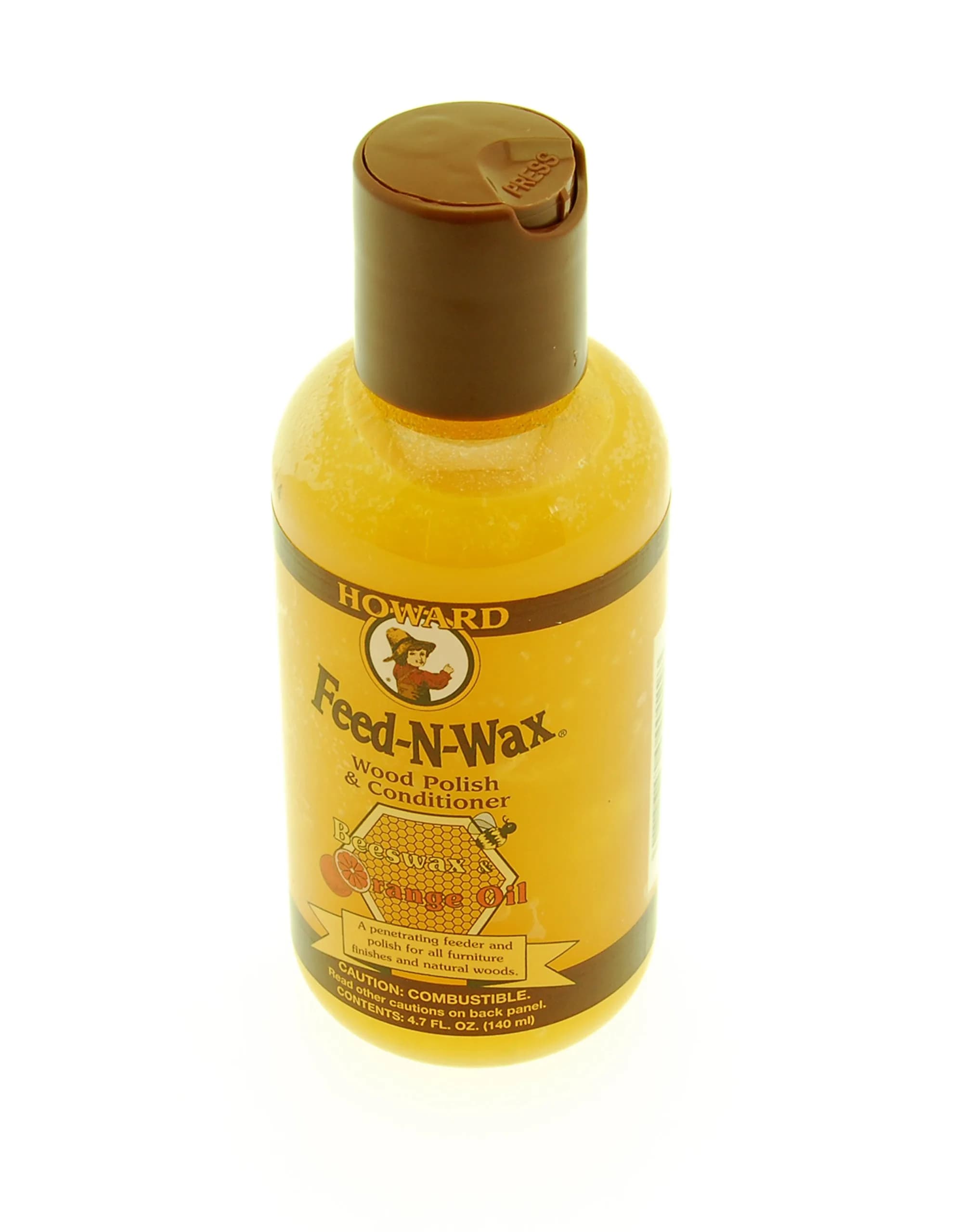 Howard Feed-N-Wax Beeswax Wood Polish & Conditioner 140g (4.7 Fl Oz) | Enhances Natural Grain & Protects Wood - main product image