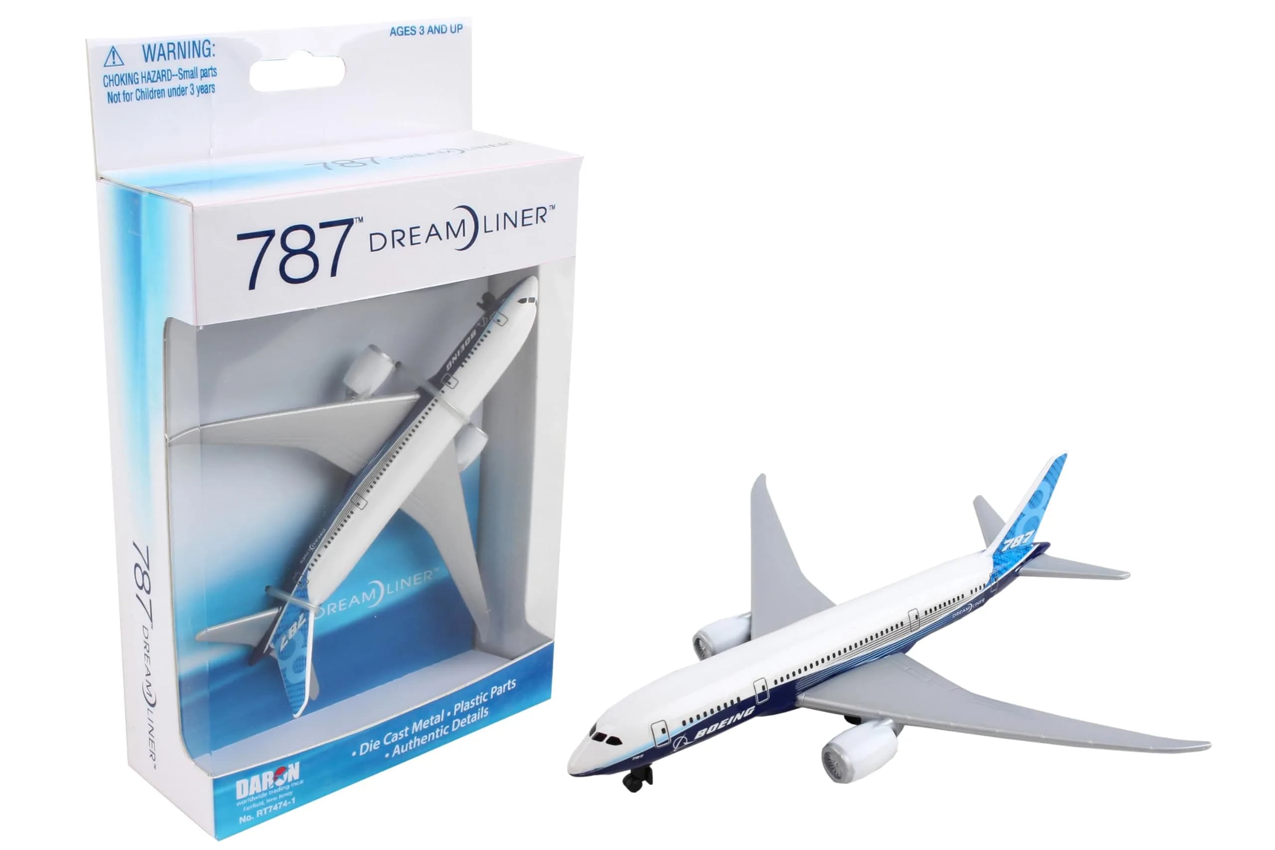 Daron Boeing 787 Die-Cast Metal Airplane 15.6 cm (6.1 inches) | Officially Licensed Model for Kids Ages 3+ - main product image