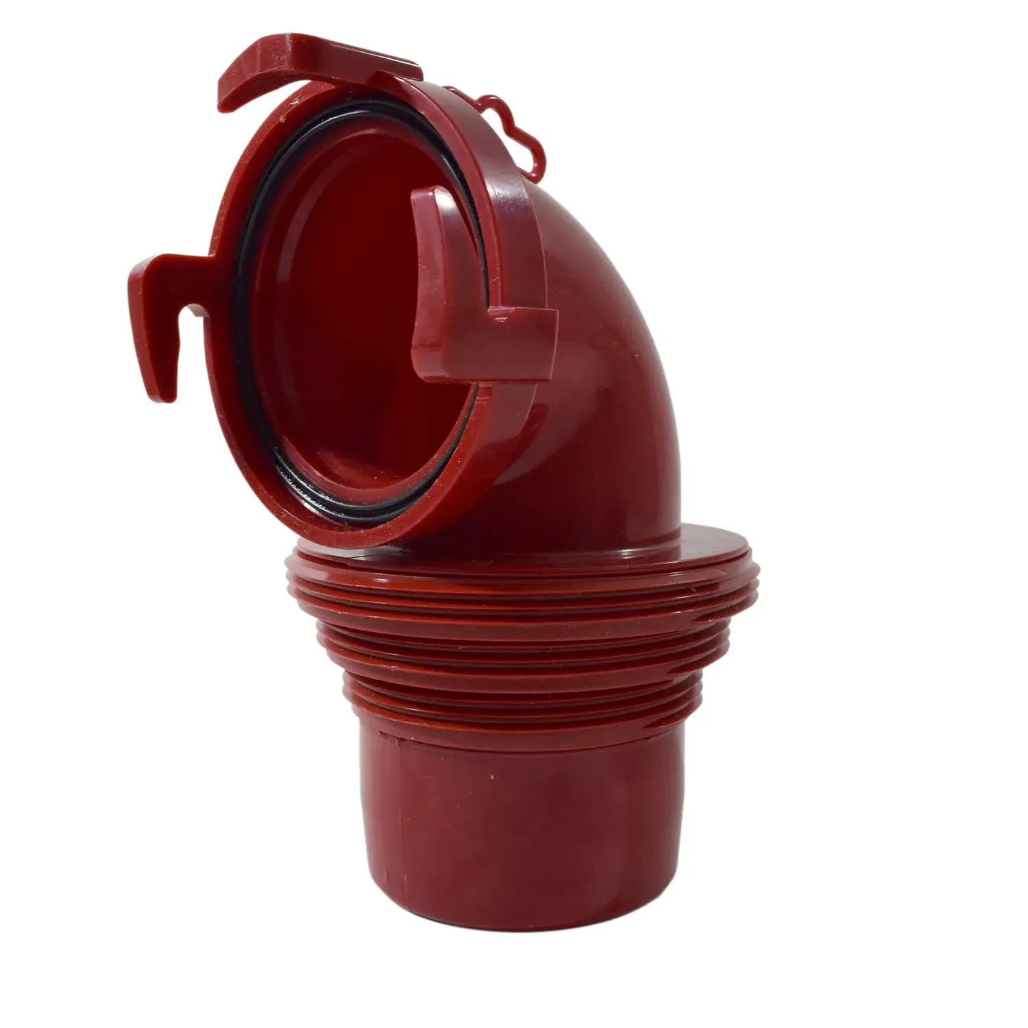 Valterra EZ Coupler 90° Bayonet Sewer Fitting, Red | Gas-Tight 3-4 Inch Thread Sizes - main product image