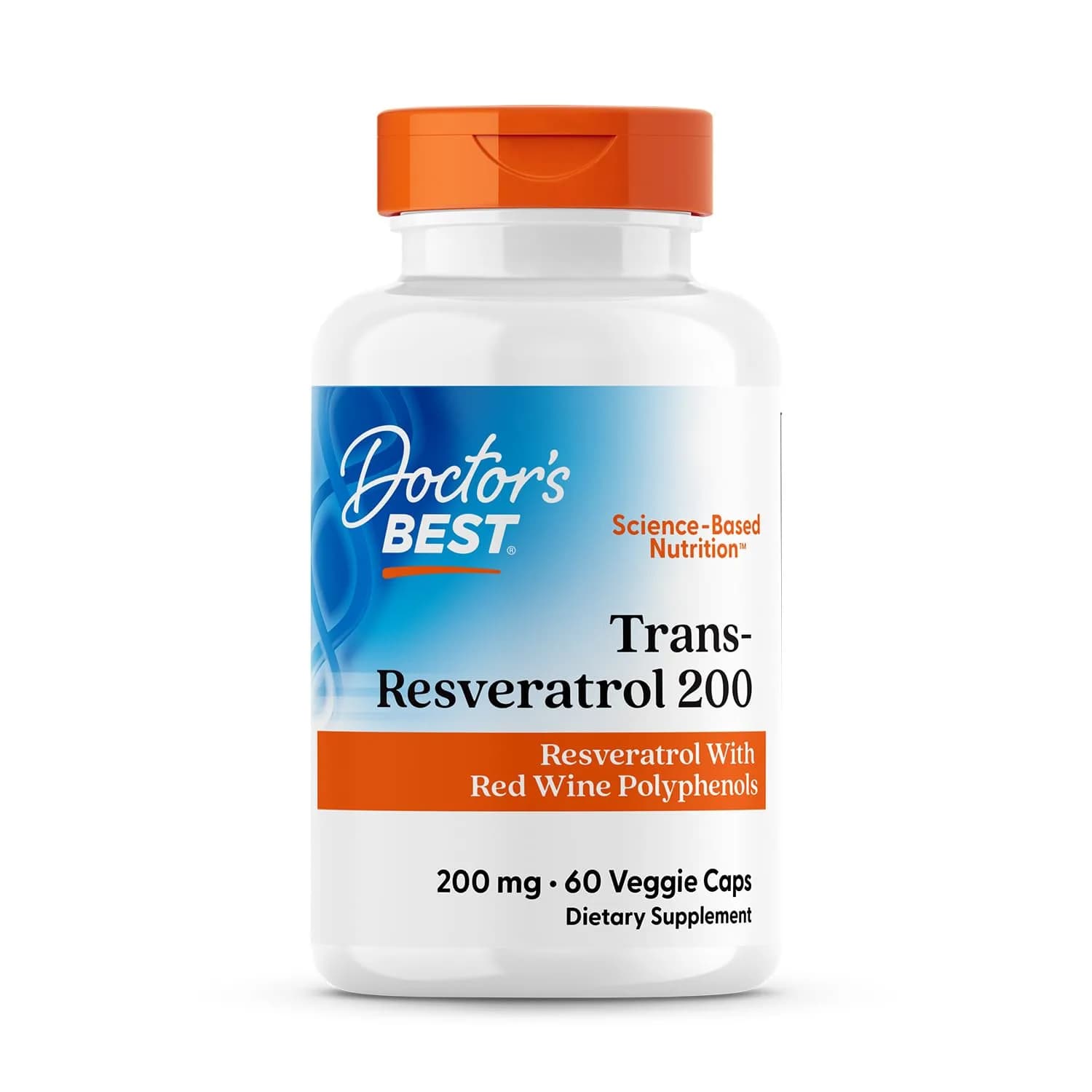 Doctor's BEST Trans Resveratrol 200 mg Vegan Capsules | Antioxidant Support - main product image
