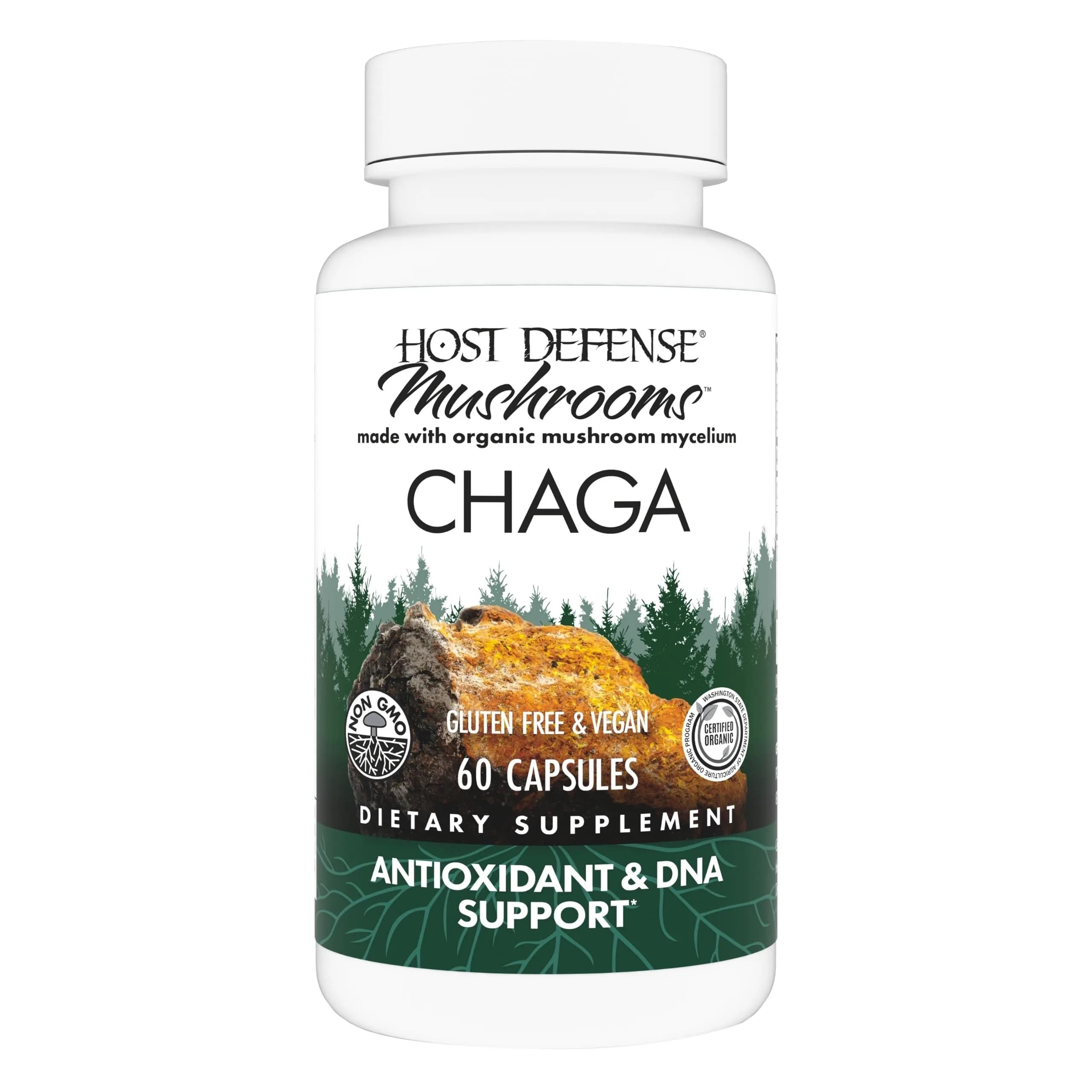 Host Defense Chaga Capsules 60 Count | Immune Support & Antioxidants