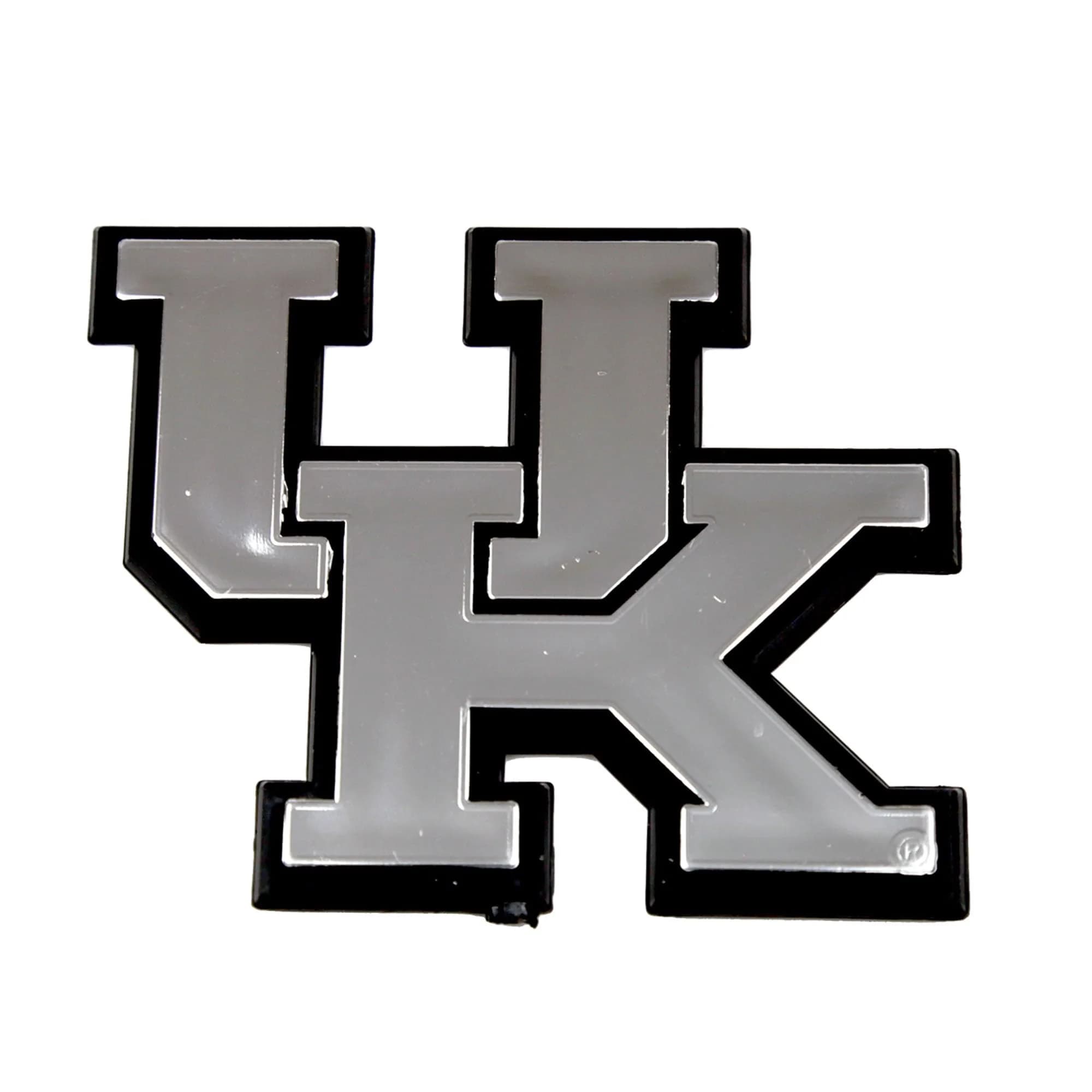 FANMATS NCAA Kentucky Wildcats Chrome Plastic Emblem | Vehicle Emblem with UV Protection (70-120 chars)