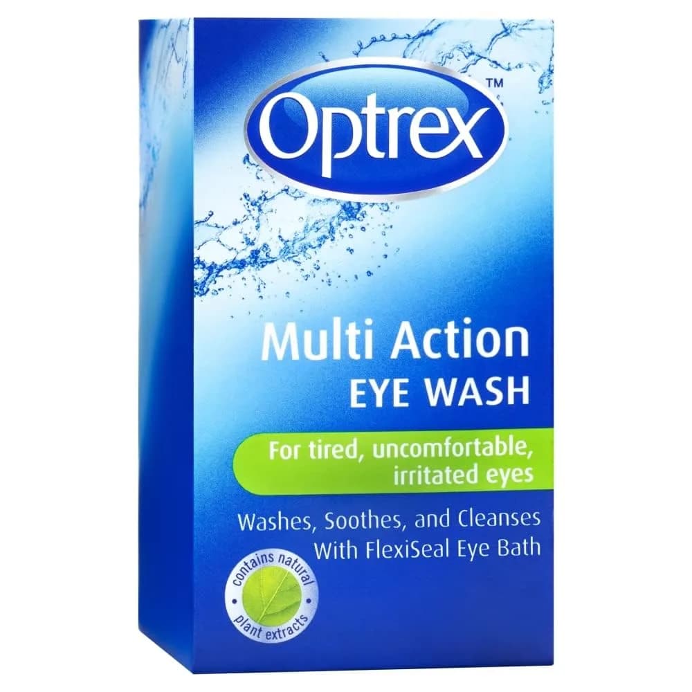 Optrex Multi-action Eye Wash 100ml | Soothes & Cleanses Tired Eyes, Moisture Replenishing, Sensitive Formula