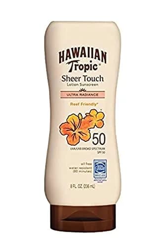Hawaiian Tropic Sheer Touch Lotion SPF 50 Sunscreen 8 oz | Broad Spectrum UVA/UVB Protection - main product image
