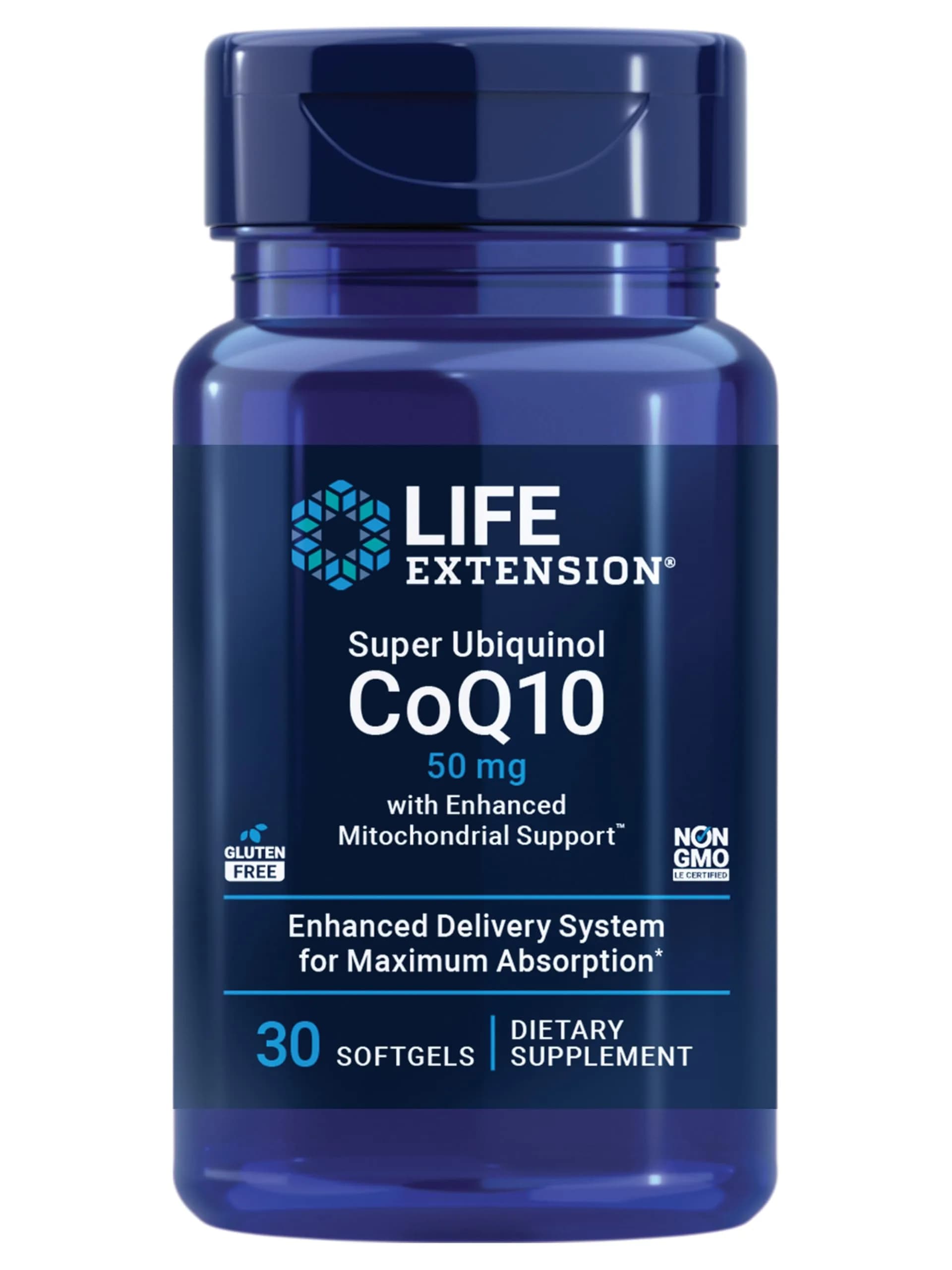Life Extension Super Ubiquinol CoQ10 50 mg (30 Count) | Supports Heart Health & Energy with Shilajit - main product image