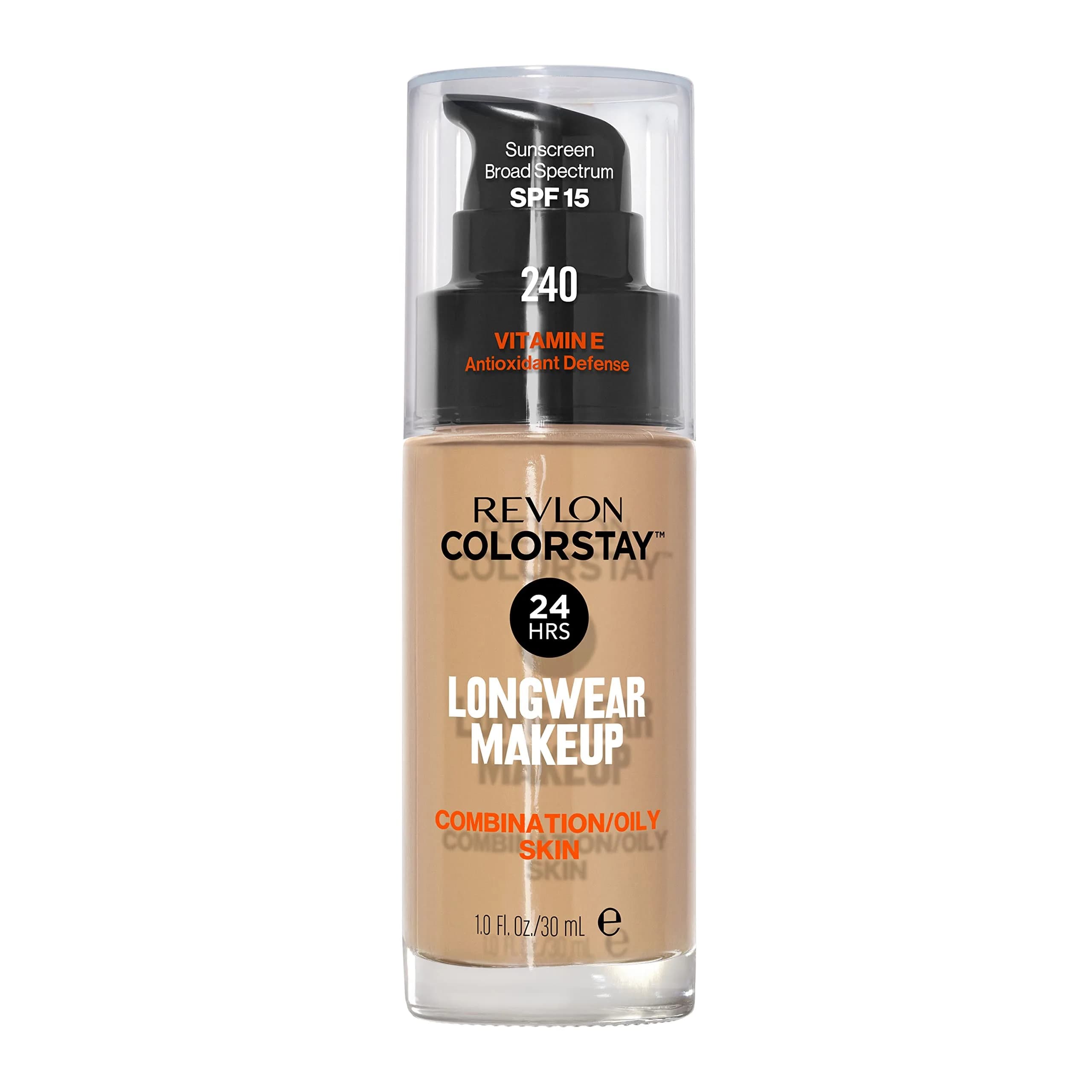 Revlon Colorstay Longwear Foundation for Combination/Oily Skin, 240 Medium Beige, 29.57 ml (1 fl oz) | 24-Hour Matte Wear - main product image