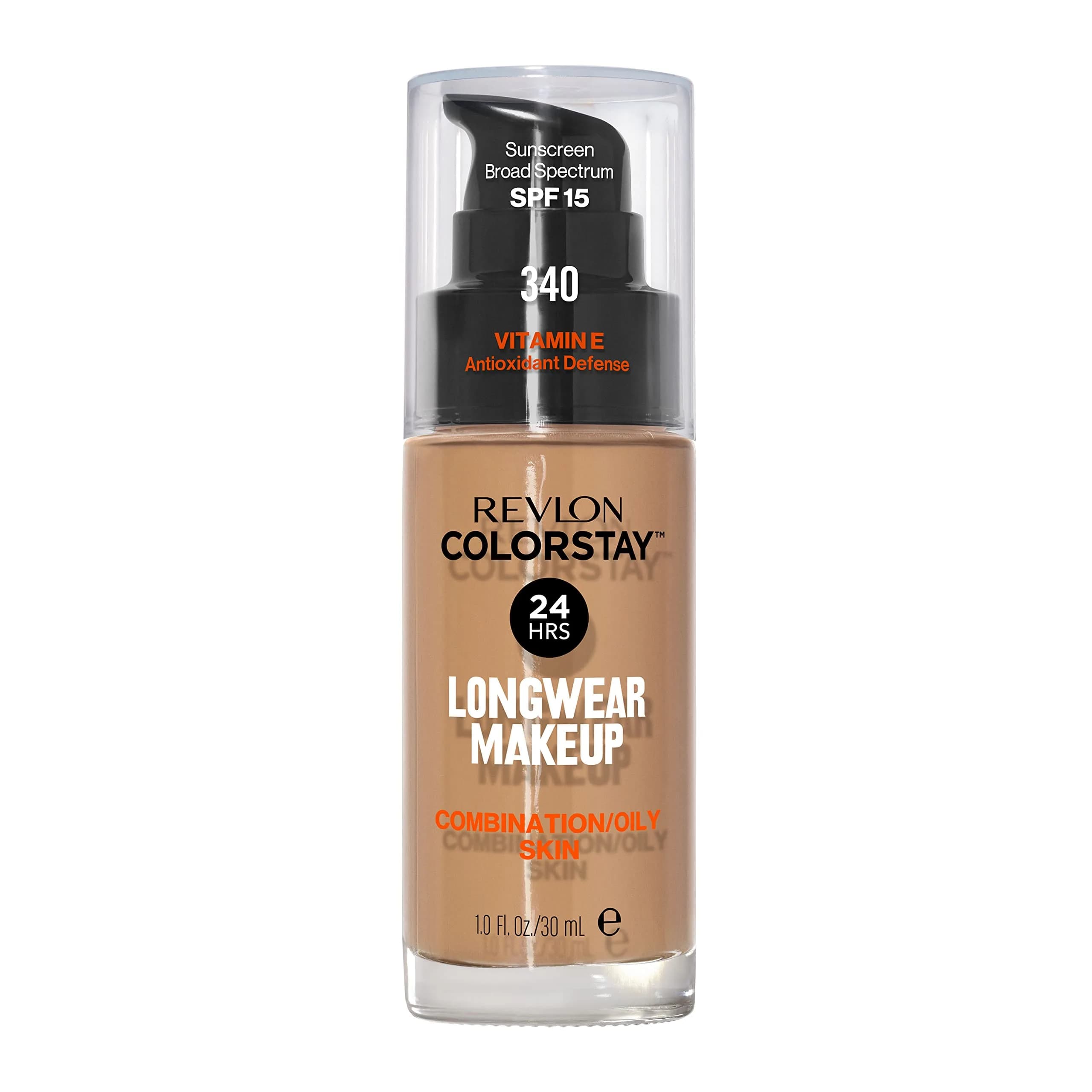 Revlon Colorstay Makeup for Combination/Oily Skin SPF 15, Natural Tan, 30ml (1 Fl Oz) | Life-Tested 24-Hour Wear