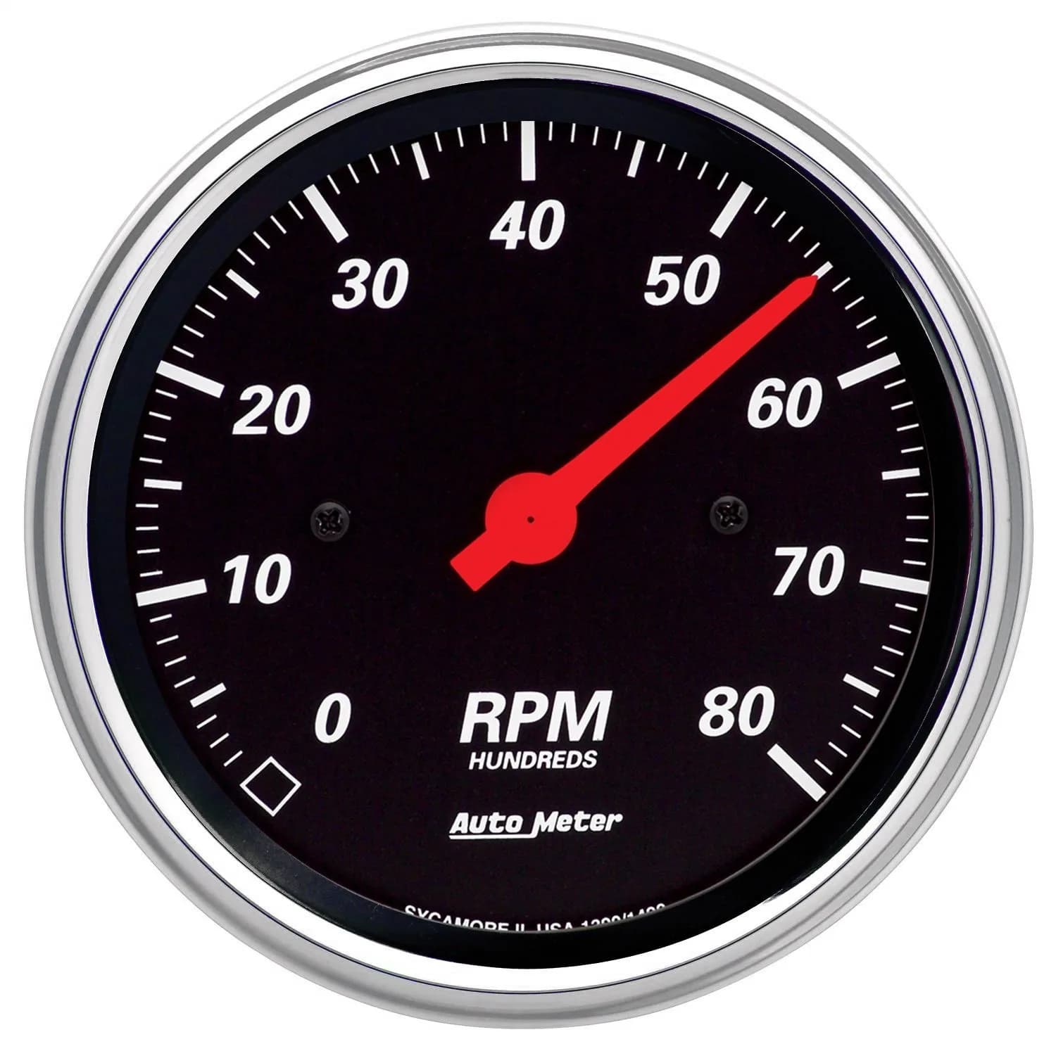 AUTO METER 1490 Designer Black Dash Electric Tachometer 3.375 in. | Vintage high-performance gauge with chrome bezel