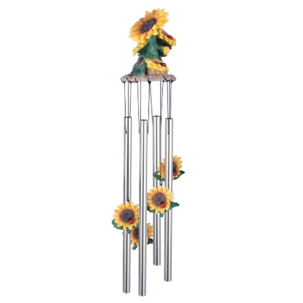 StealStreet Sunflower Wind Chime 57cm (23 inches) | Copper & Polyresin Garden Decor - main product image