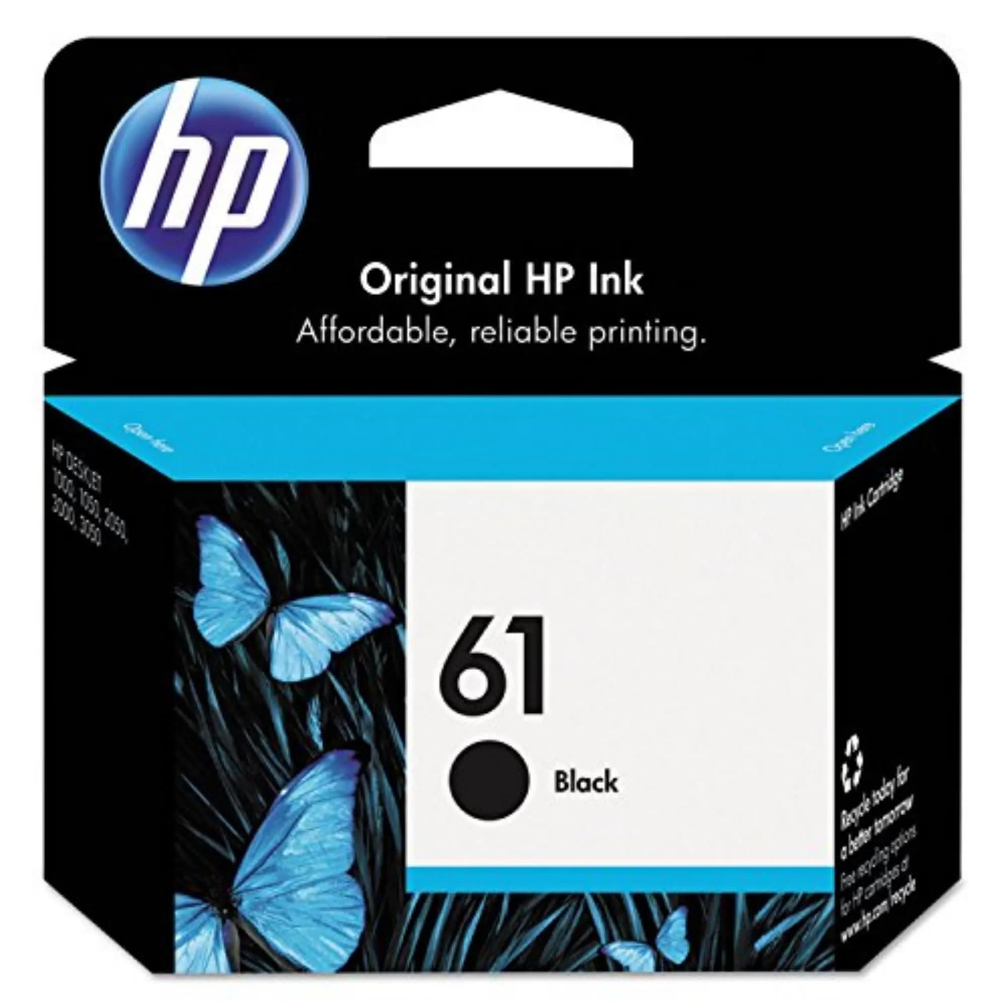HP 61 Black Ink Cartridge (170 Pages) | HP Black Ink Cartridges for Students - main product image