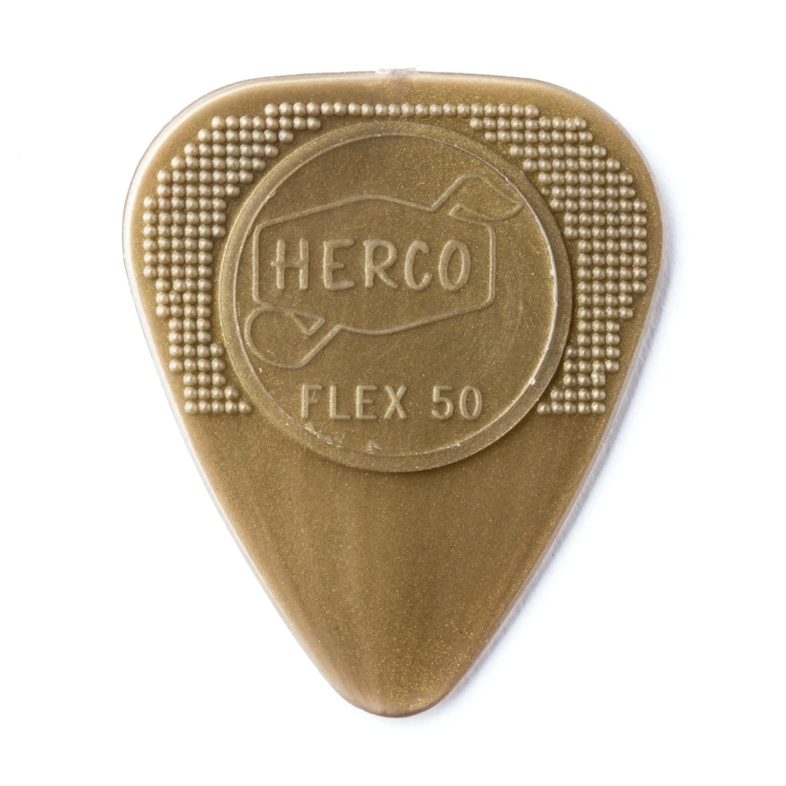Jim Dunlop Herco® Flex 50 Pick Medium | Durable Nylon Flat Pick for Guitar & Bass