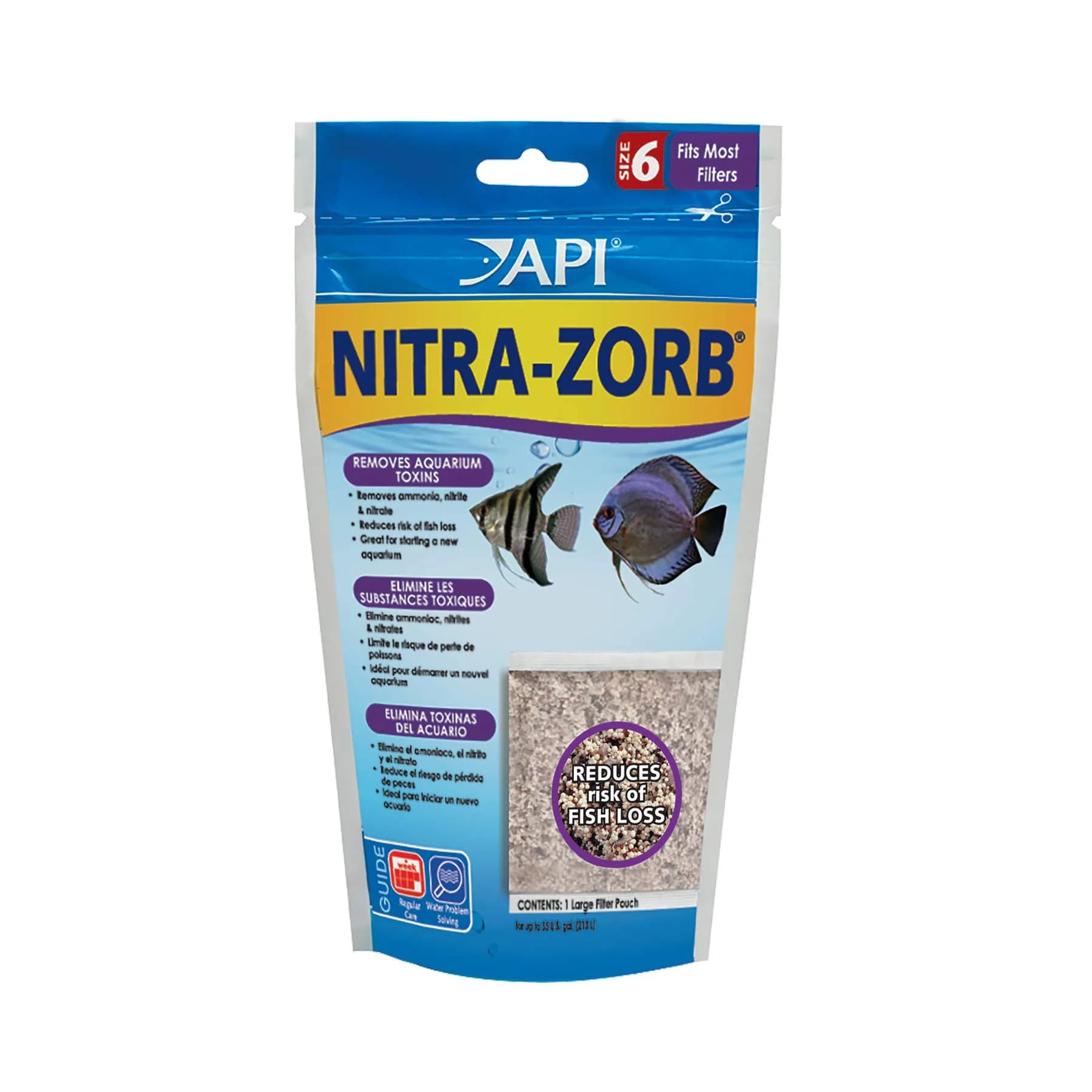 API NITRA-ZORB SIZE 6 Aquarium Canister Filter Filtration Pouch 1-Count Bag | Removes Toxins & Supports Fish Health