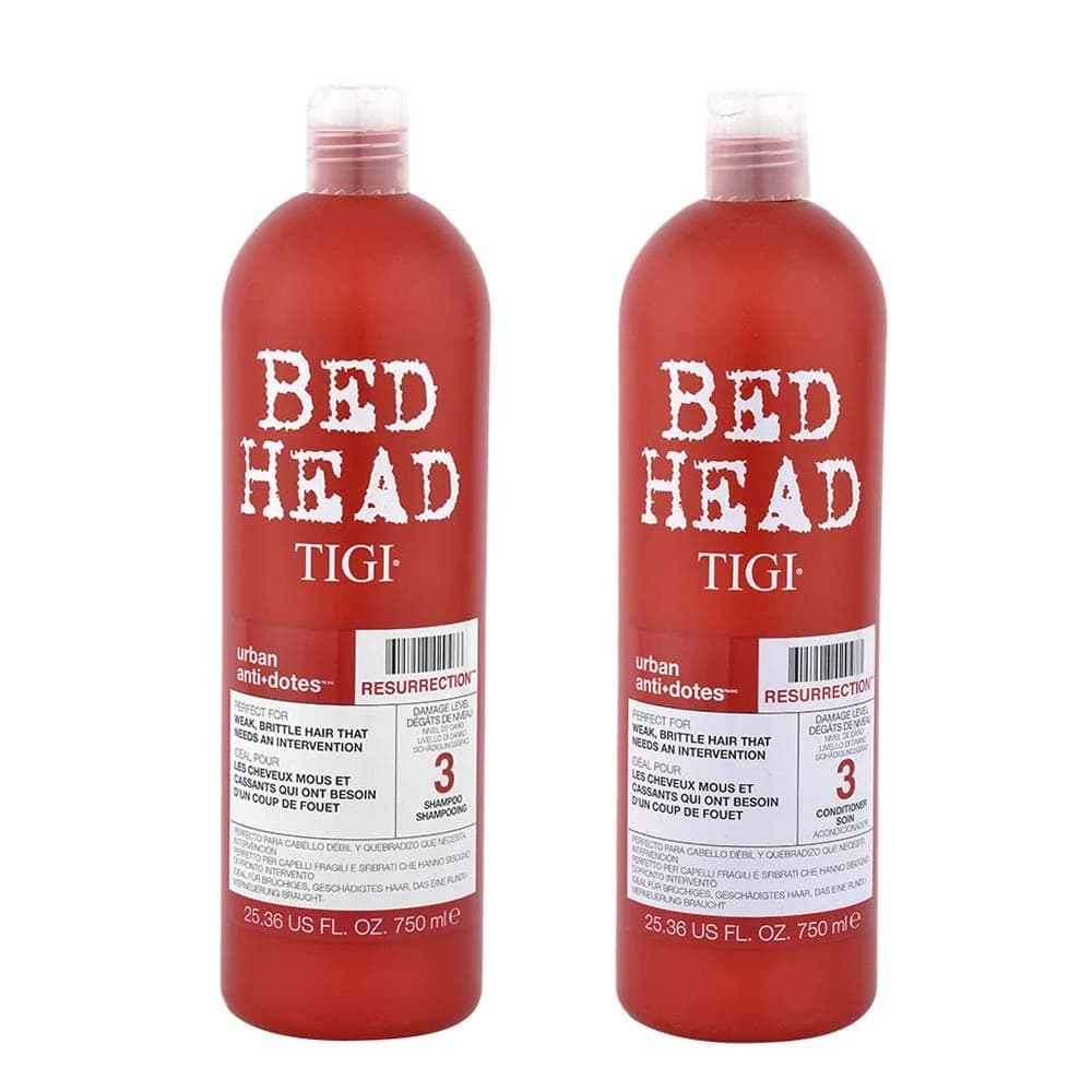 TIGI Bed Head Urban Antidotes Resurrection Shampoo and Conditioner Set for Damaged Hair 1.5L (50.72 Fl Oz) | Level 3 Hair Repair Duo - main product image