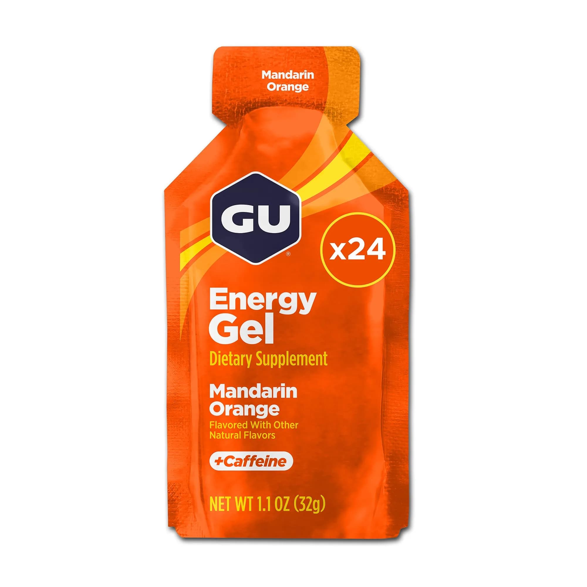 GU Energy Original Mandarin Orange Energy Gel 24-Pack | High Protein Nutritional Supplement - main product image