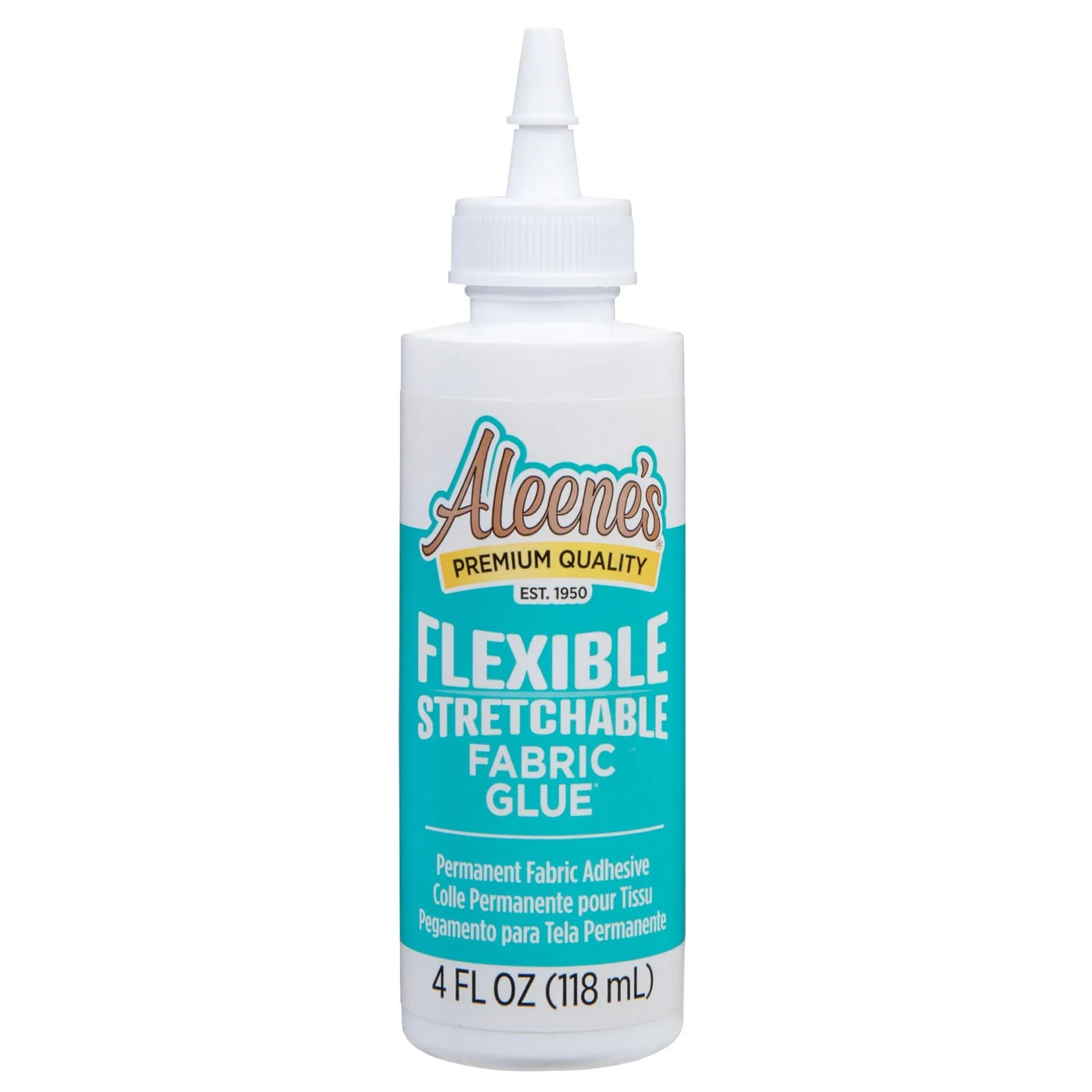 Aleene's Flexible Stretchable Fabric Glue 4 oz (118 ml) | Bonds Sequins, Glitter, Beads to Fabric - main product image