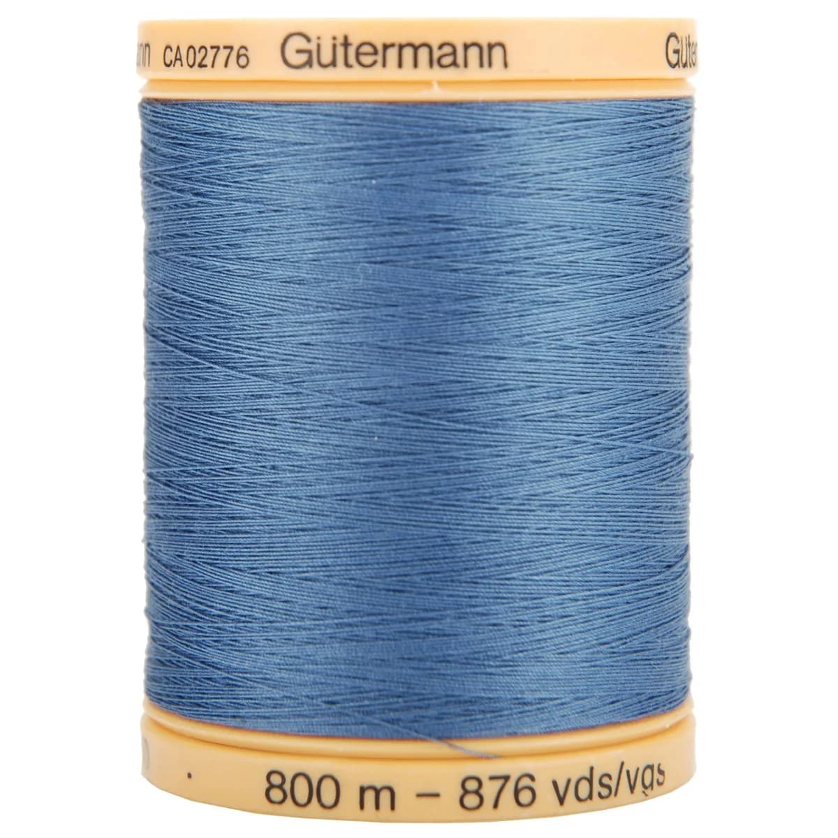 Gütermann Natural Cotton Thread, 800m (875 yd) Indigo Blue | All-Purpose Mercerized Cotton for Hand & Machine Sewing - main product image