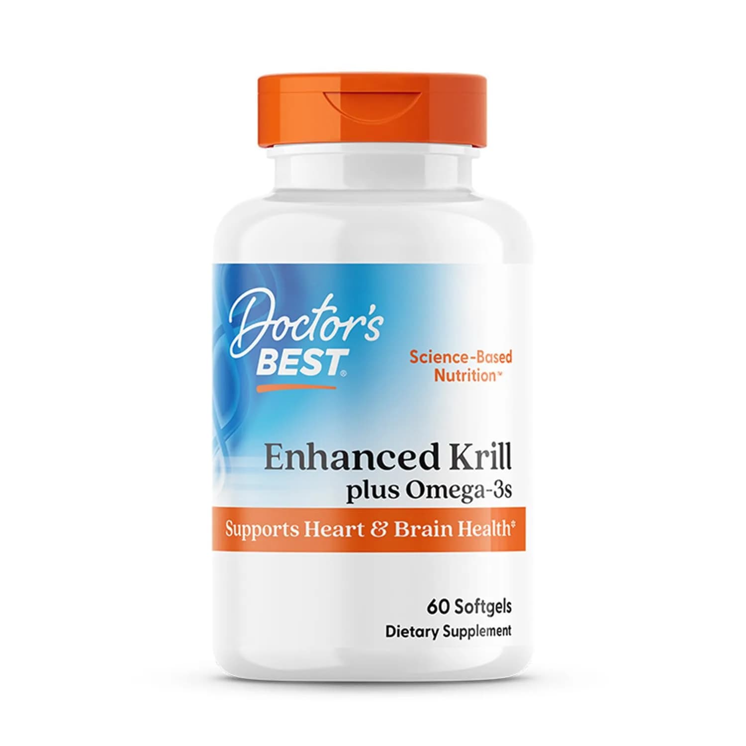 Doctor's Best Antarctic Krill Oil Plus Omega 3s 60 Ct Softgels | Supports Brain & Heart Health - main product image