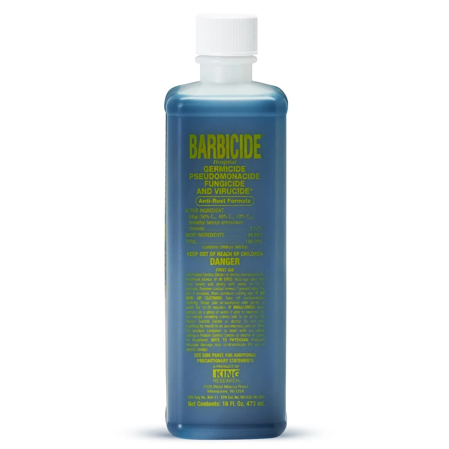 BARBICIDE Disinfectant Concentrate 473ml (16 Fl Oz) | EPA-Registered Hospital-Grade Germicide | Anti-Rust Solution for Tools - main product image