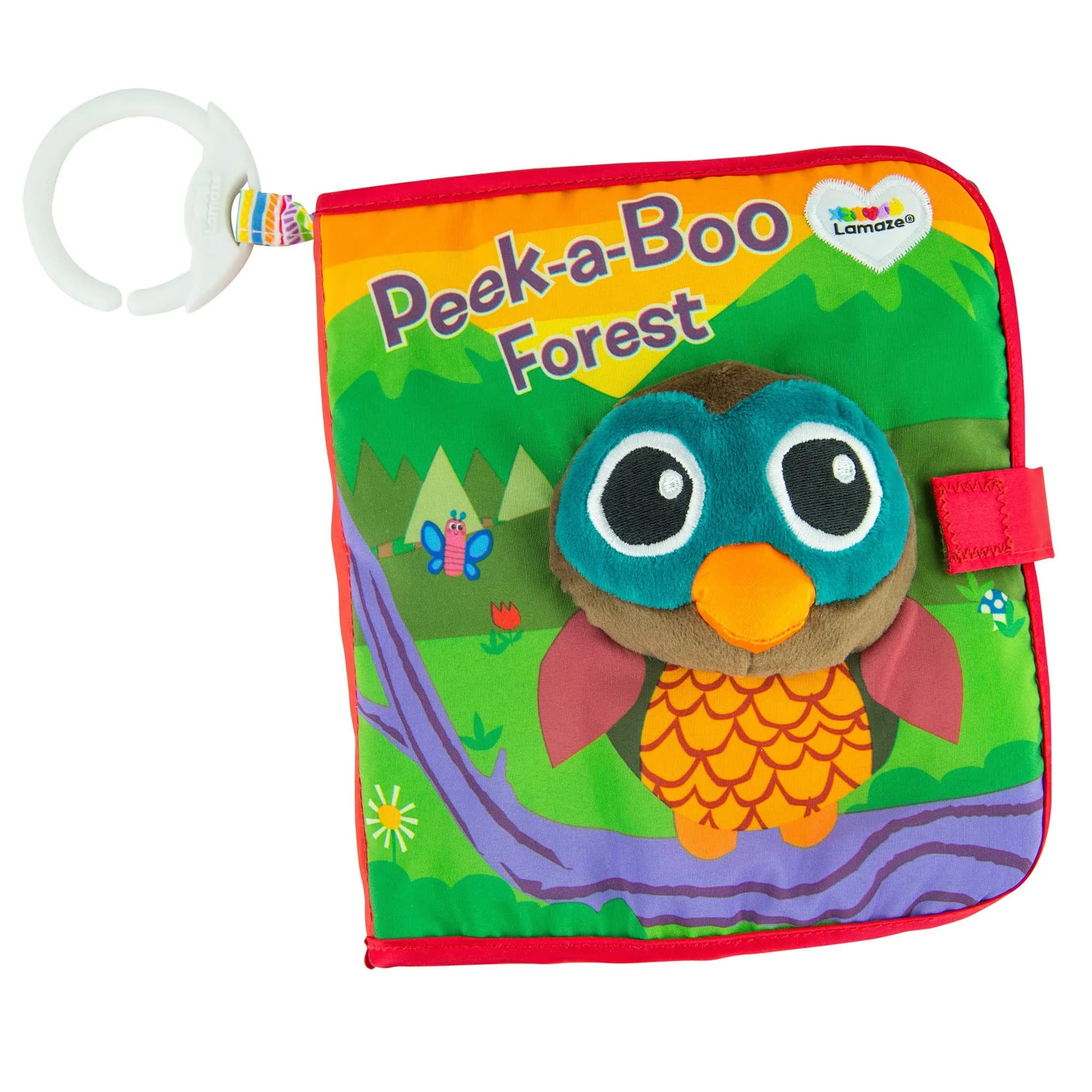 Lamaze Peek-A-Boo Forest Soft Baby Book - Cloth Book for Sensory Play & Teething, 6 Months+